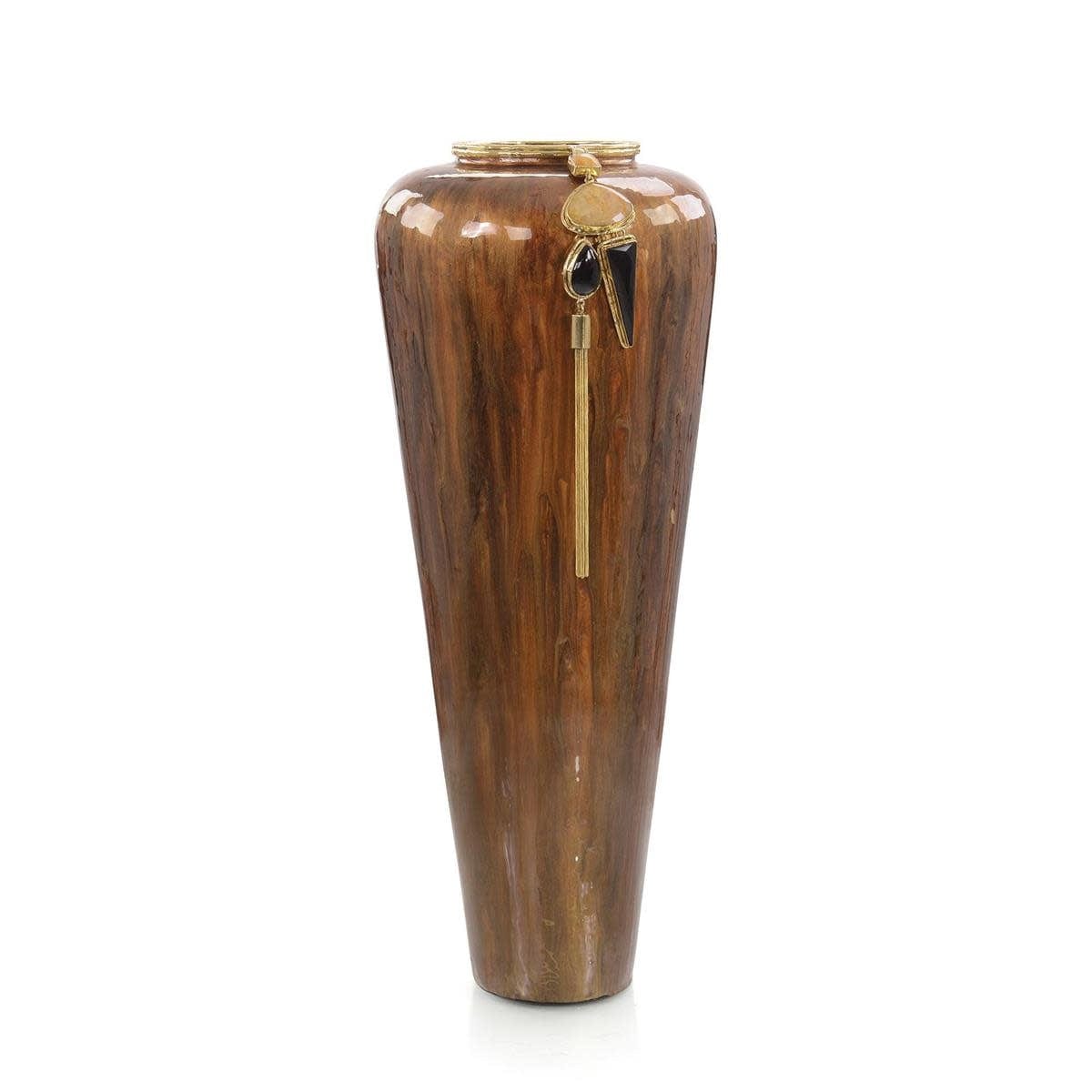 John-Richard Lagniappe Brown Enamel Vase