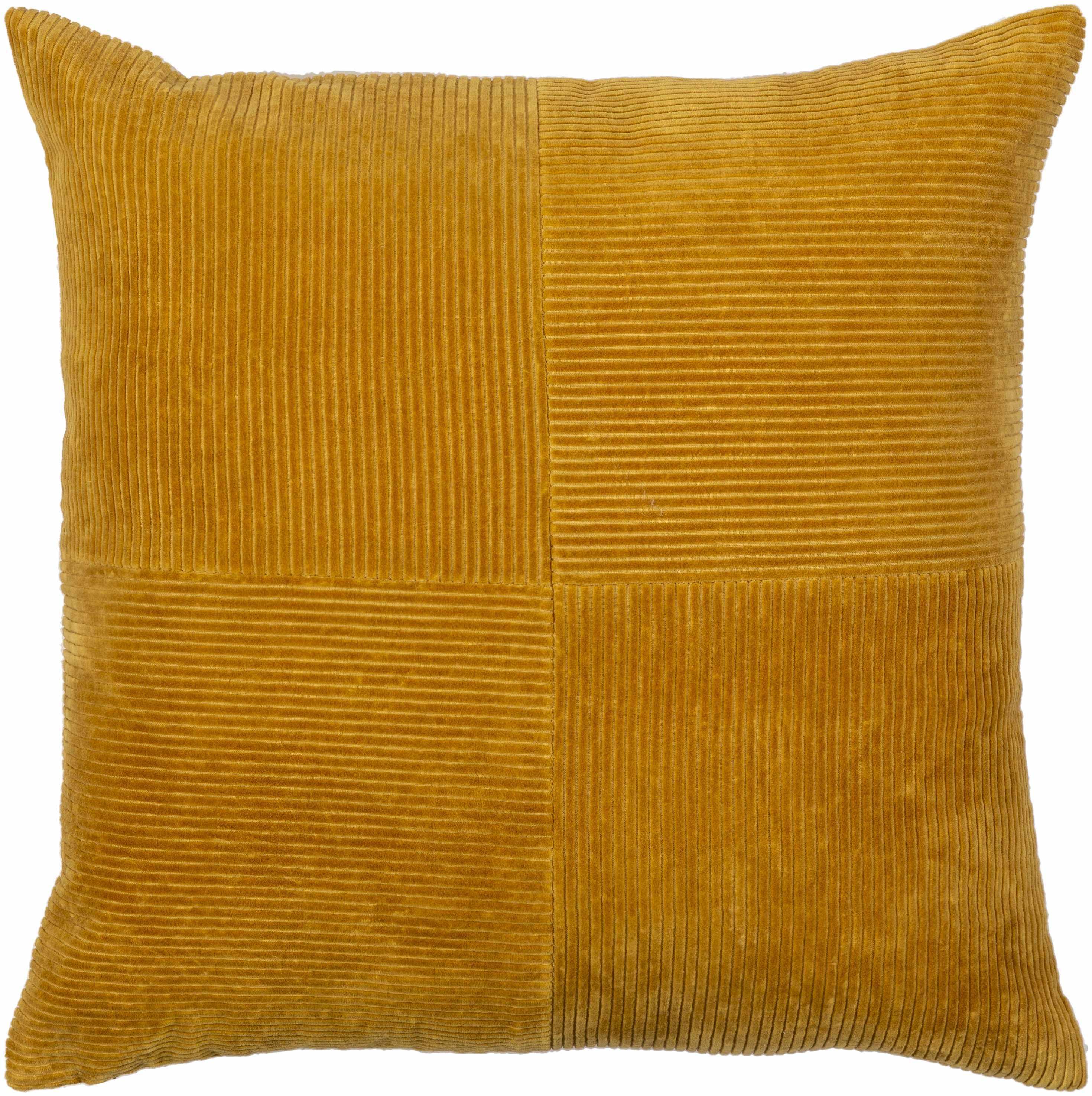 Jory Mustard Corduroy Accent Pillow - PRHOMZ
