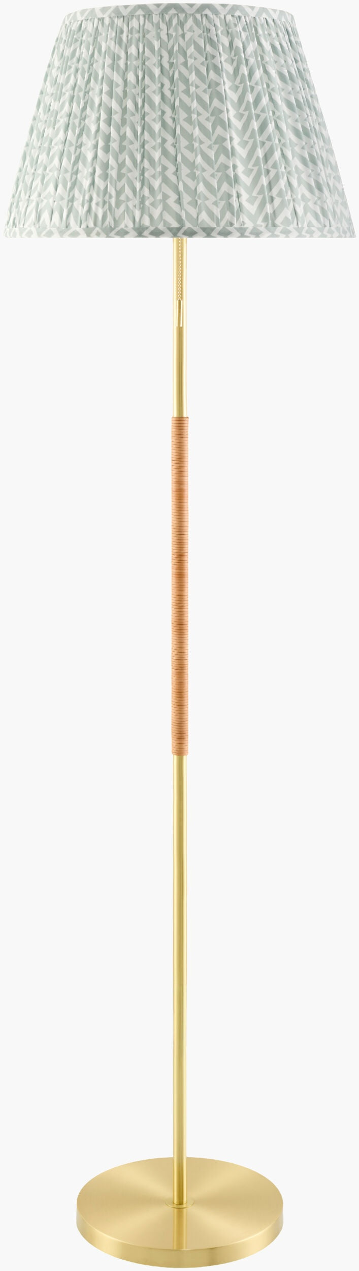 Tan Traditional Floor Lamp with linen details for living rooms or reading corners-0