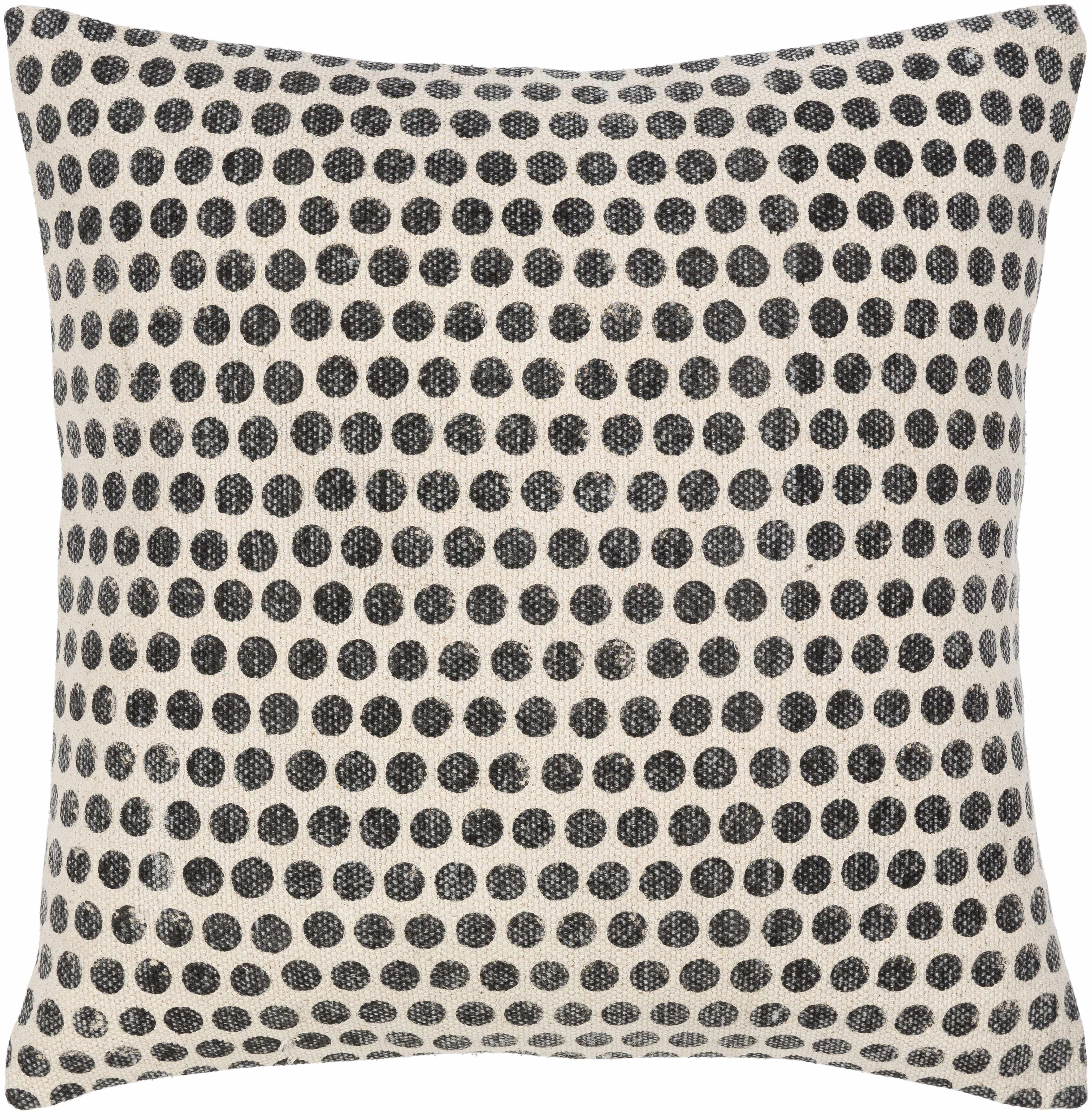 Jubasan Monochrome Dotted Cotton Throw Pillow-1