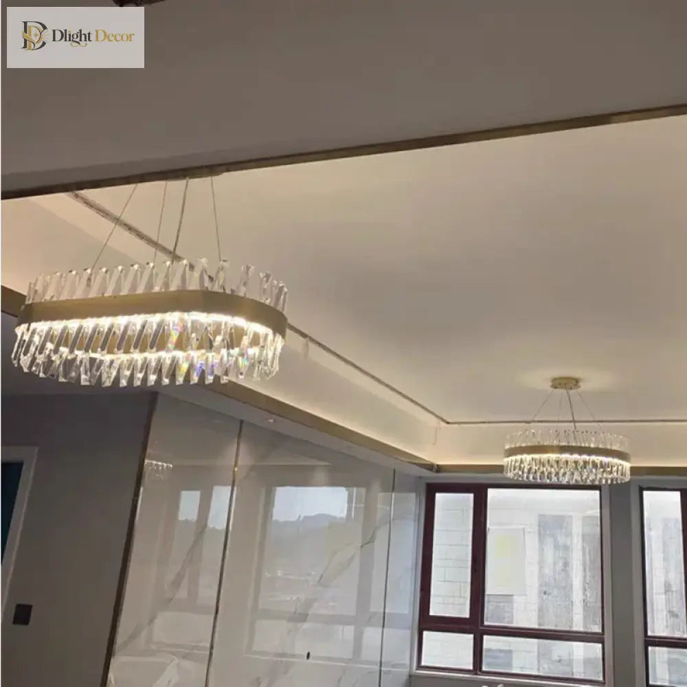 K9 LED Crystal Chandelier | Modern Dining Room Lighting