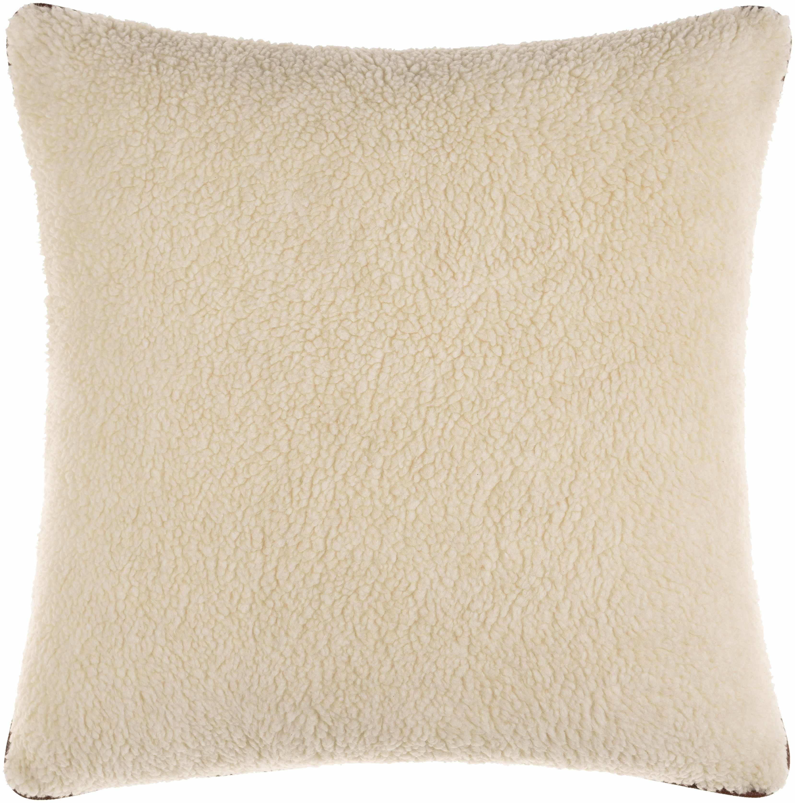 Kadirli Cream Faux Fur Pillow - Clearance-0