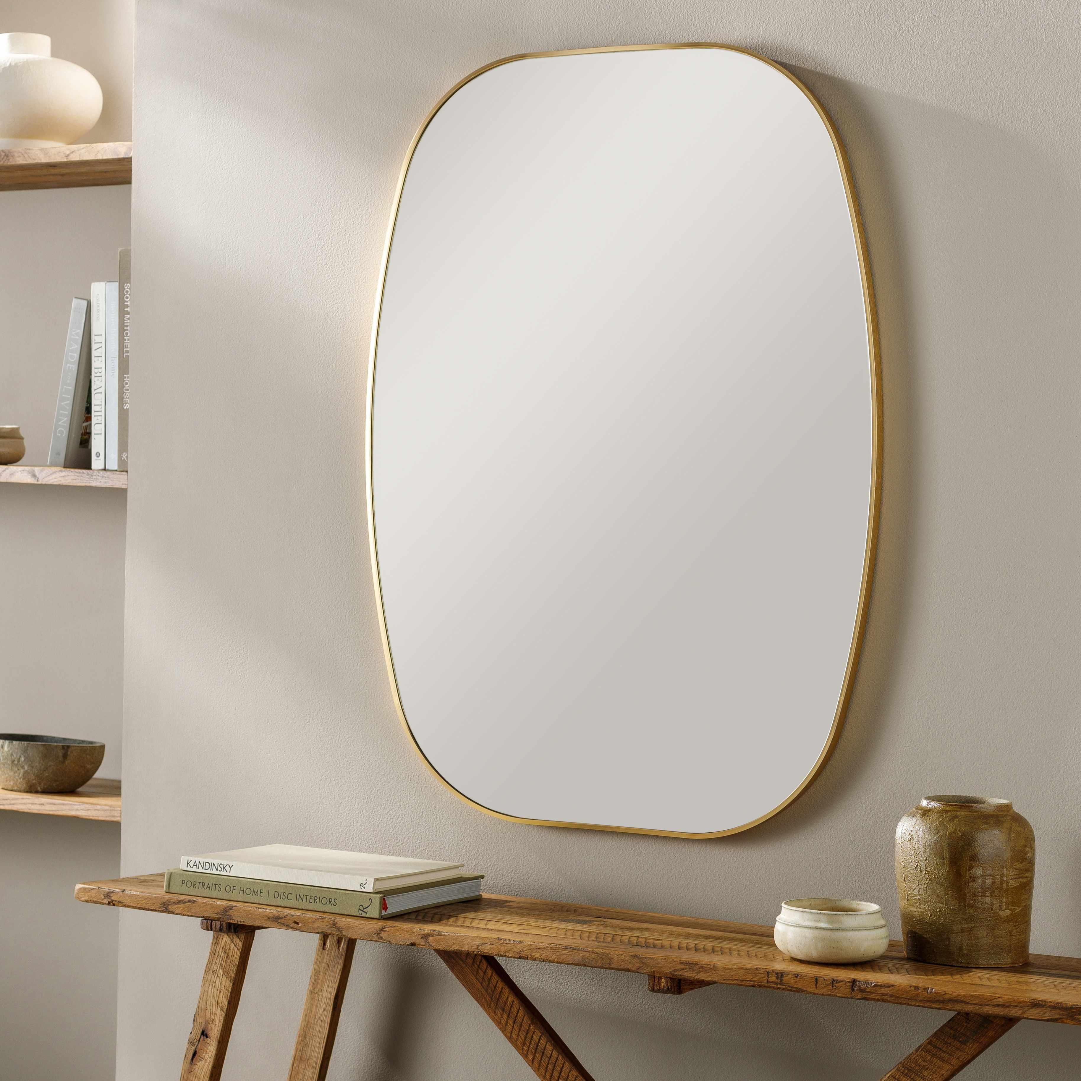 Kopparberg Gold Frame Round Mirror - PRHOMZ