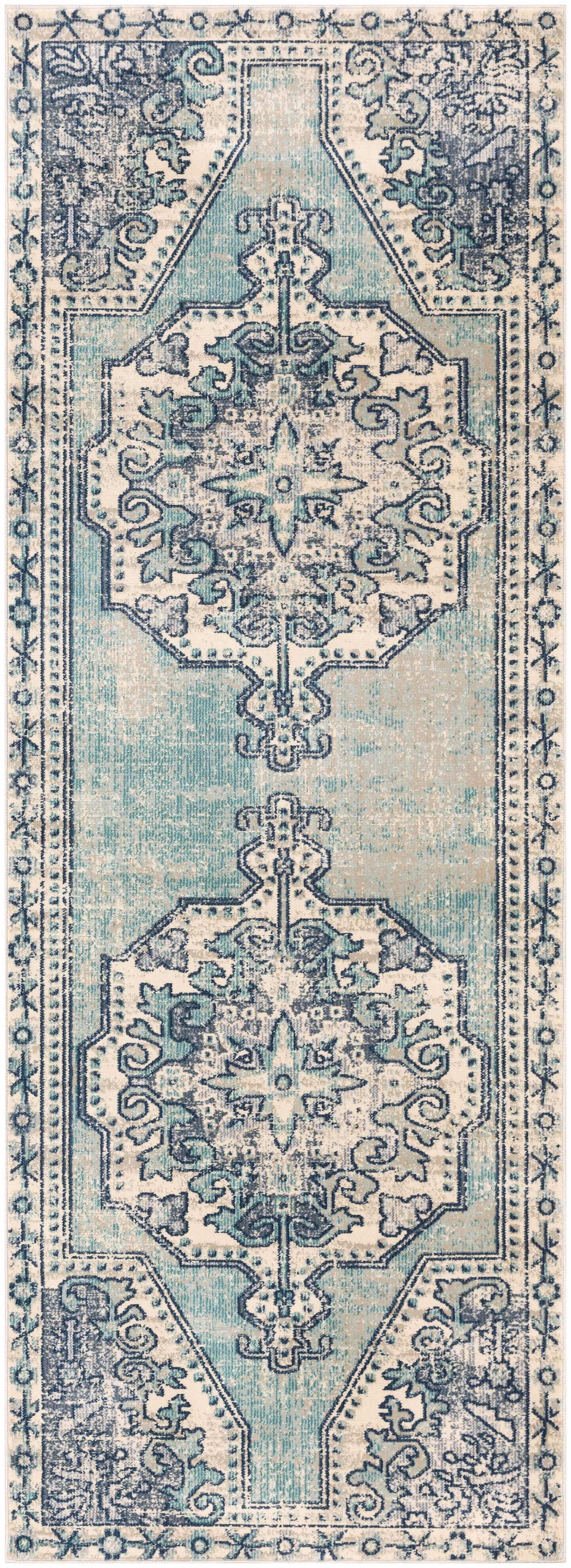 Kenmare Blue Medallion Rug - Clearance - PRHOMZ