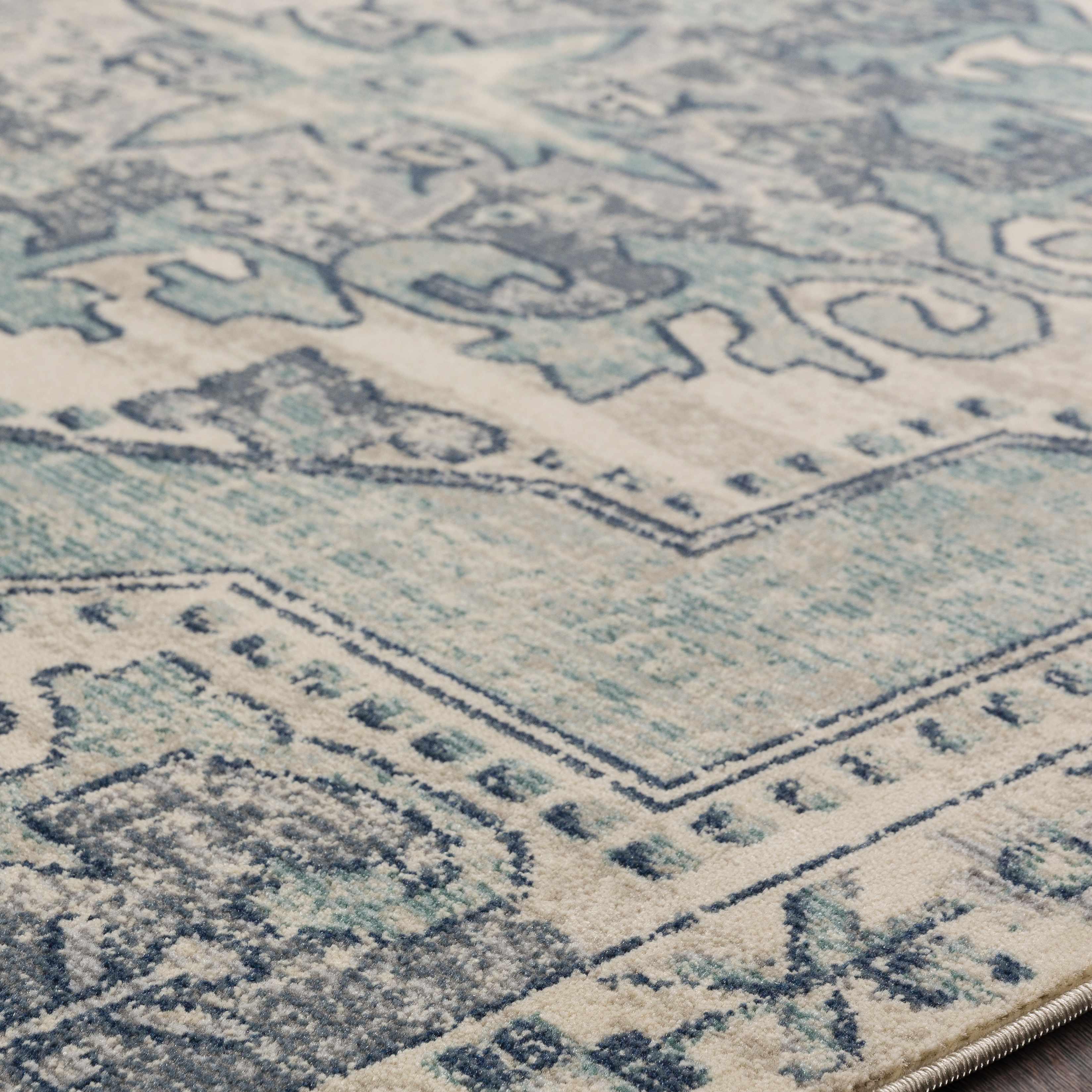 Kenmare Blue Medallion Rug - Clearance - PRHOMZ