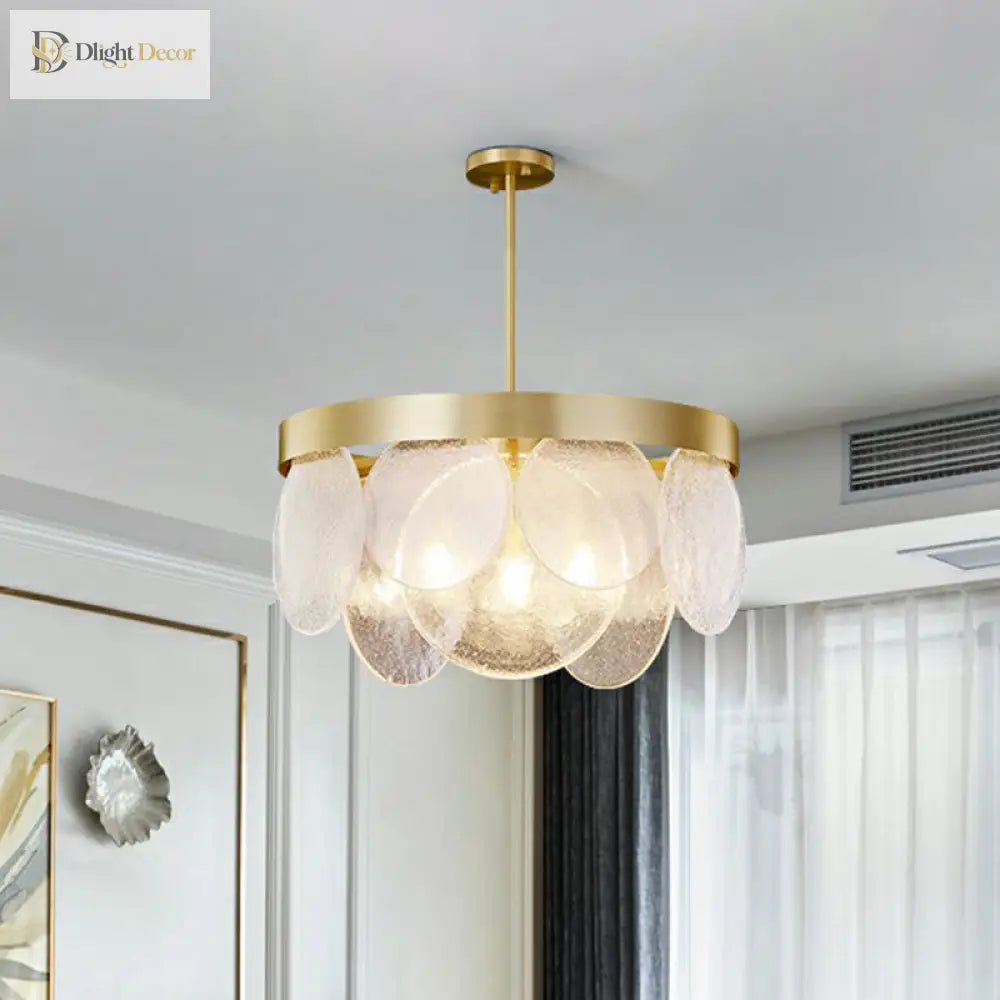 Khloe Brass Glass Chandelier | Dining Room Home Lighting