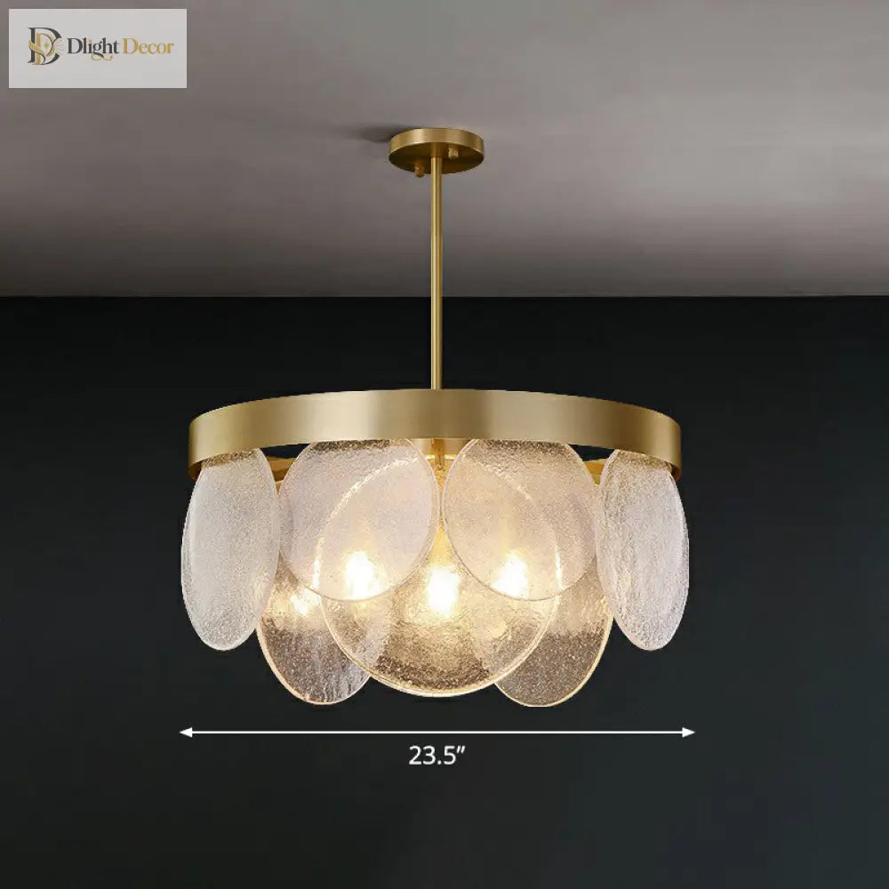 Khloe Brass Glass Chandelier | Dining Room Home Lighting