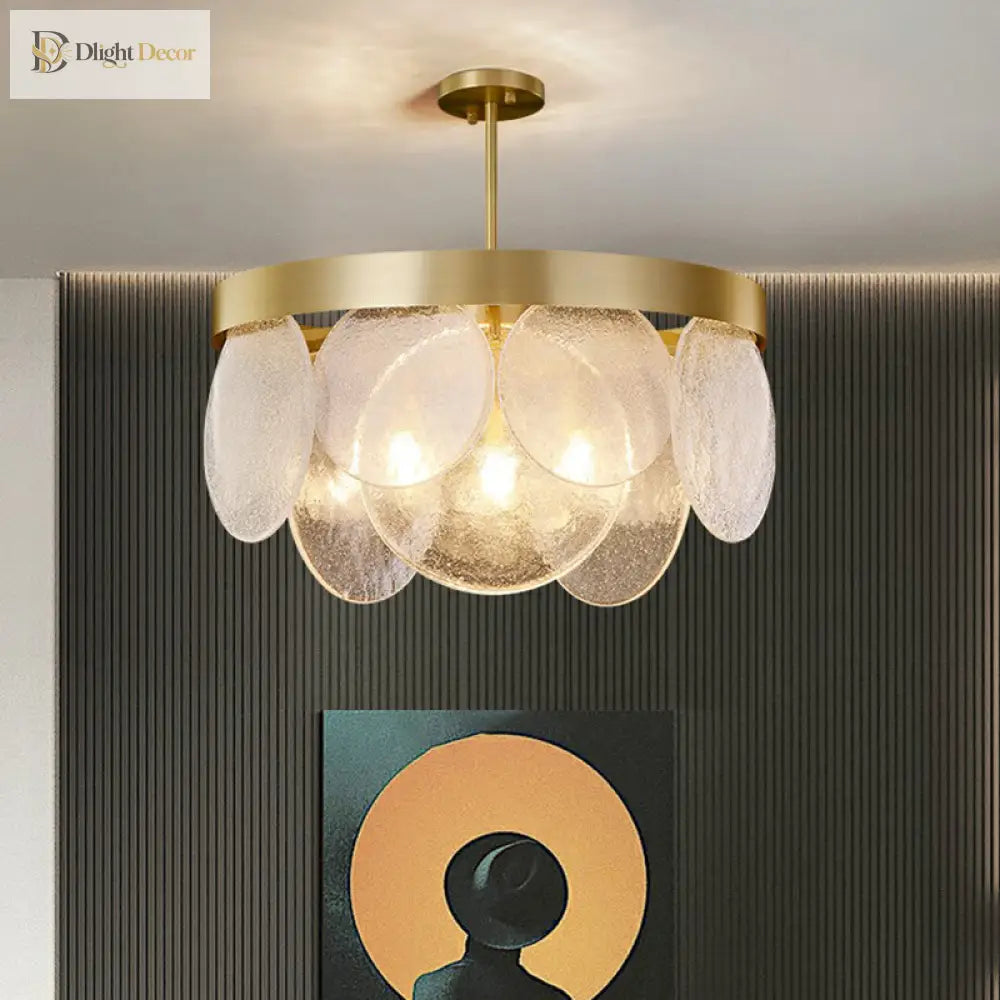 Khloe Brass Glass Chandelier | Dining Room Home Lighting