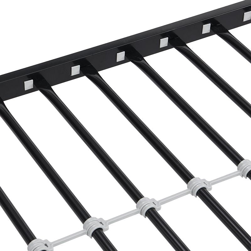 Kids Shared Room Twin Over Full Metal Bunk Bed with Ladder, Black | Just Better Bunk Beds
