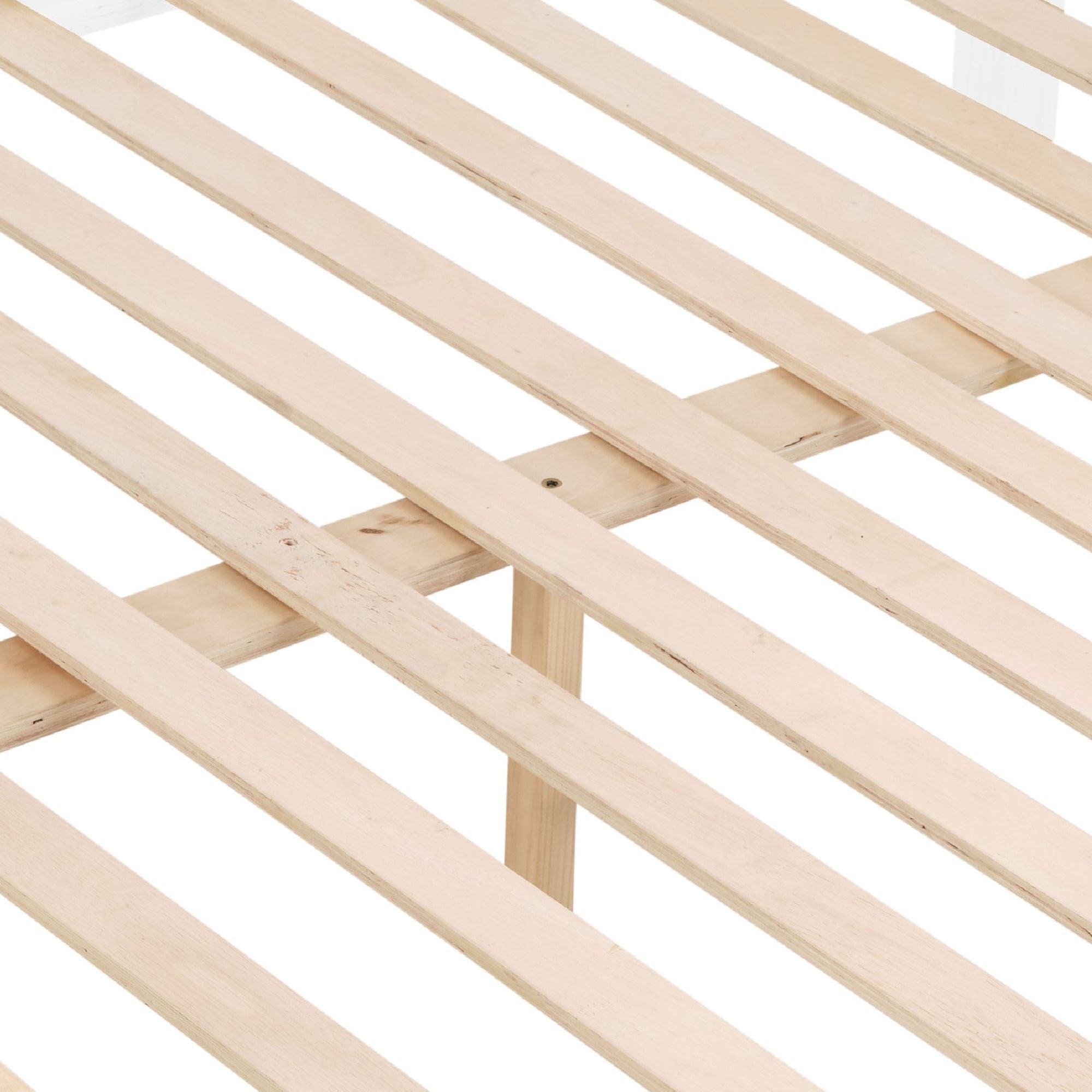 Kids Shared Room Twin Over Full Wood Bunk Bed with High Guardrail Ladder White | Just Better Bunk Beds