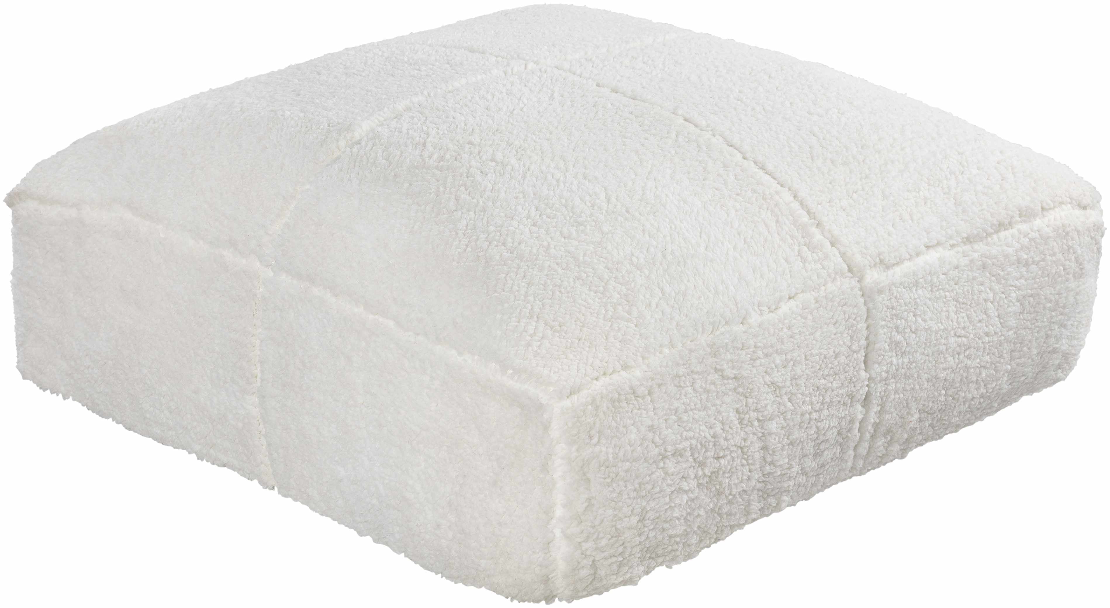 Kilrush White Plush Floor Pillow - Clearance-0