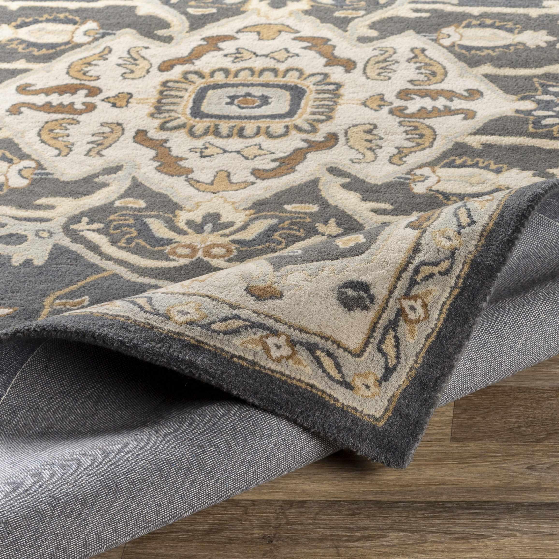 Broomfield Hand Tufted Charcoal 12823 Area Rug - Clearance - PRHOMZ