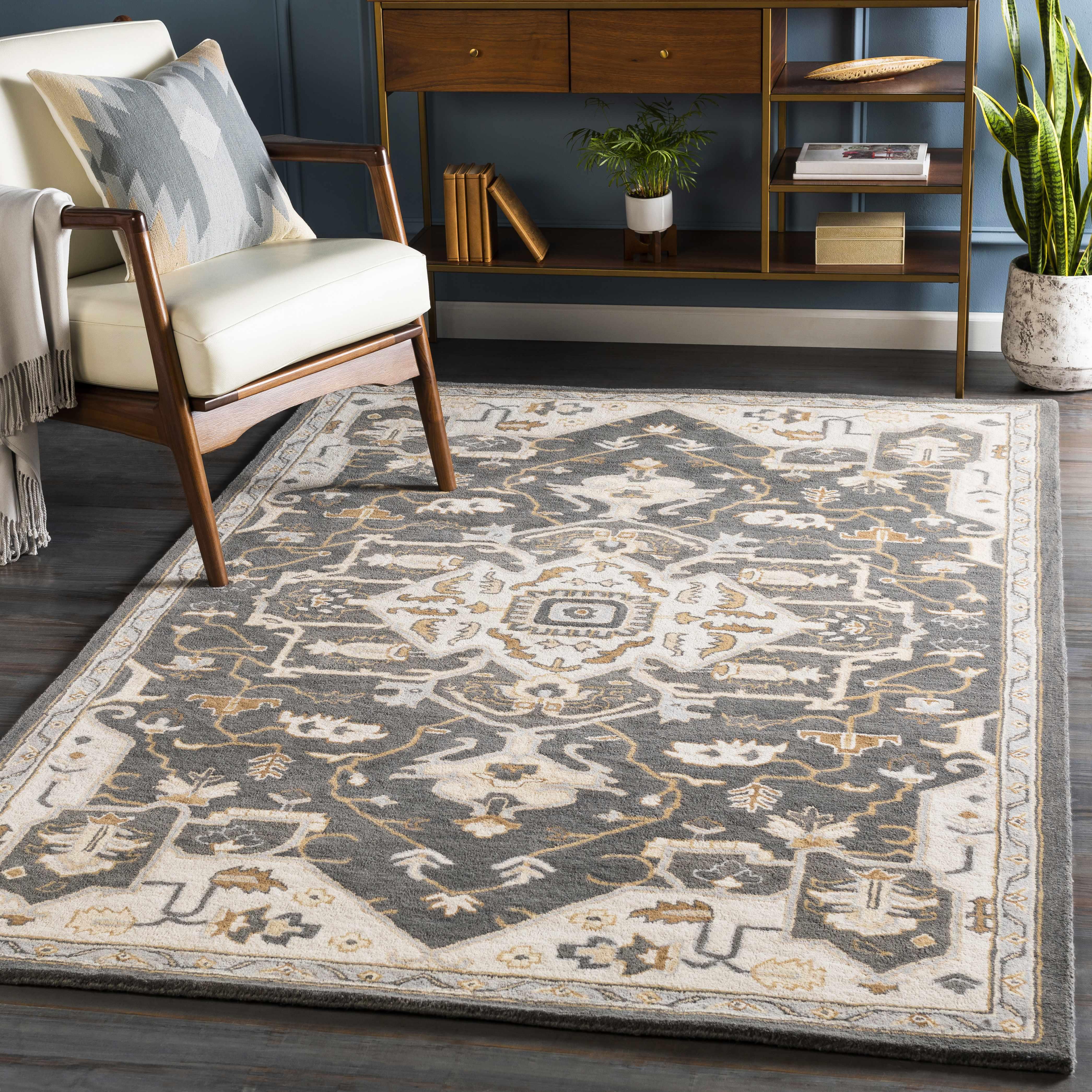 Broomfield Hand Tufted Charcoal 12823 Area Rug - Clearance - PRHOMZ