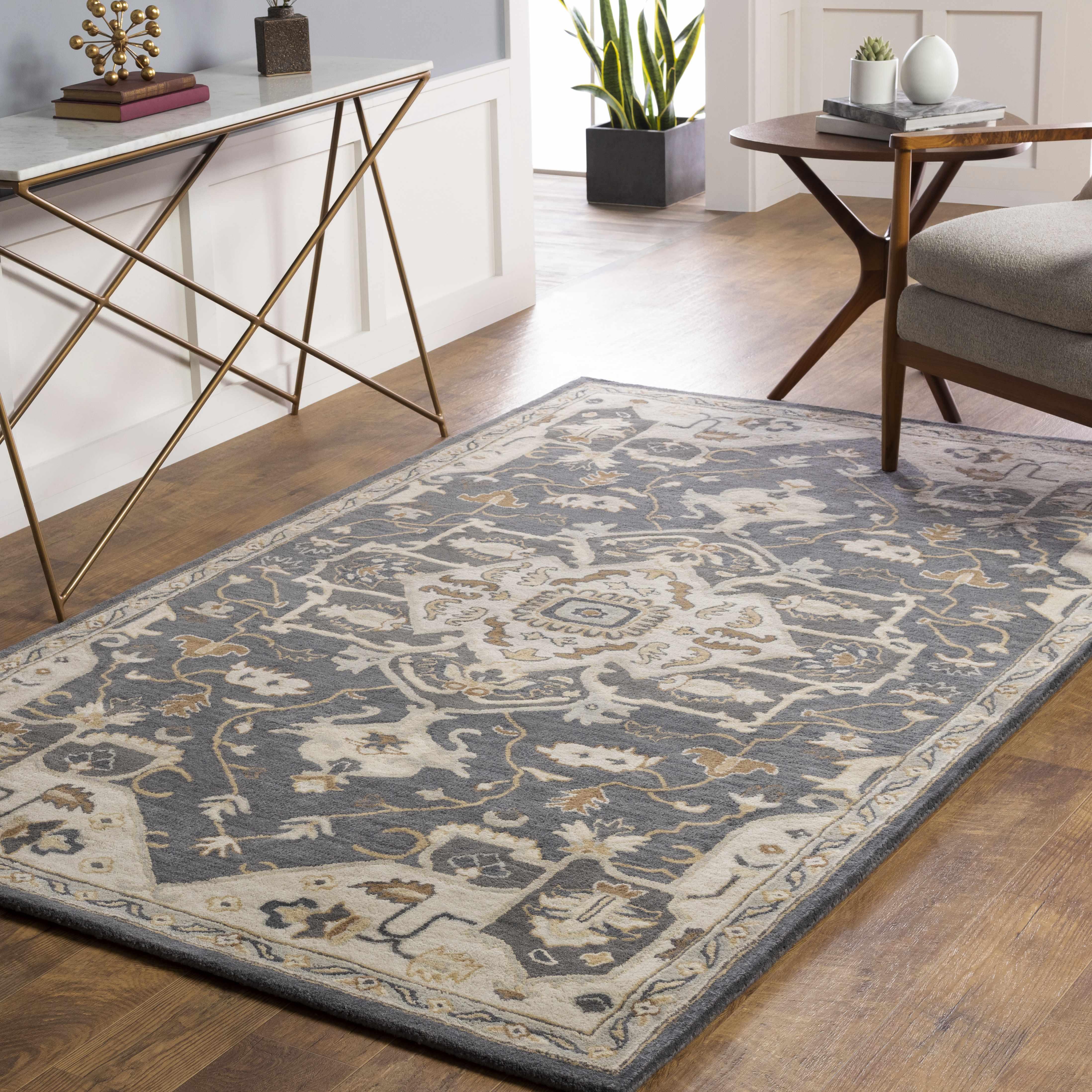 Broomfield Hand Tufted Charcoal 12823 Area Rug - Clearance - PRHOMZ