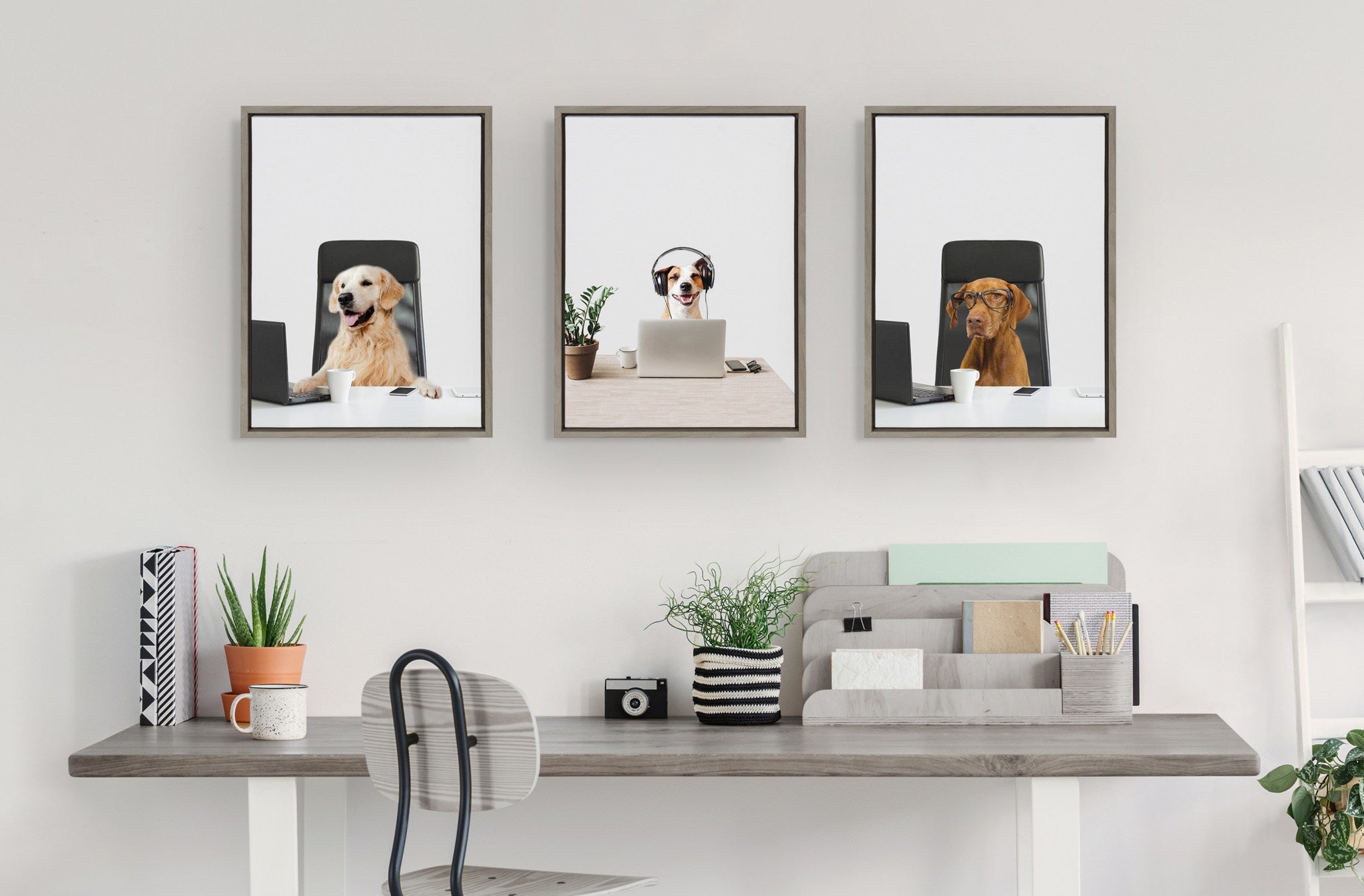 Sylvie I’m Denzel, President Framed Canvas by The Creative Bunch Studio