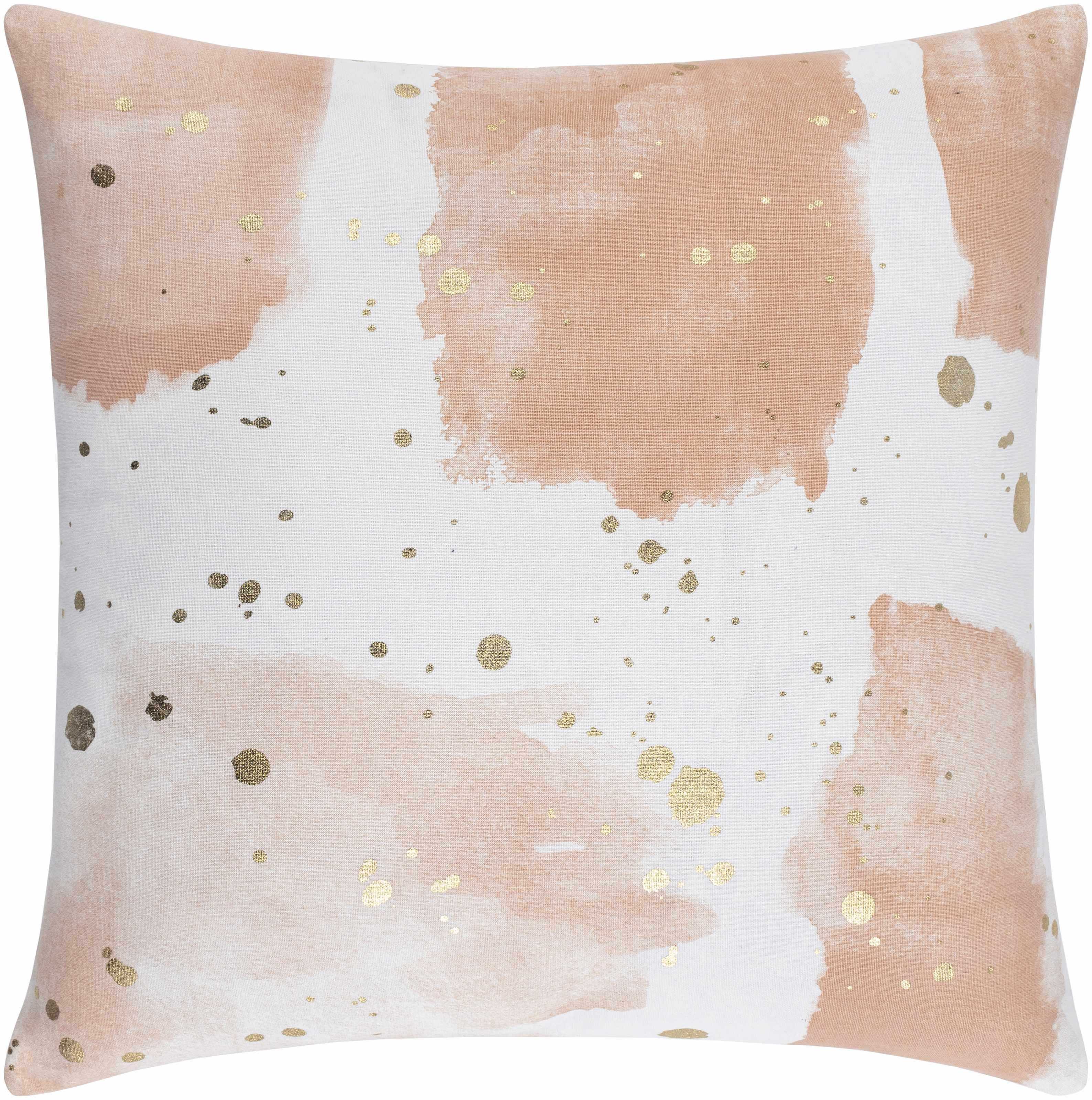 Kuanos Peach Splash Art Throw Pillow - Clearance - PRHOMZ