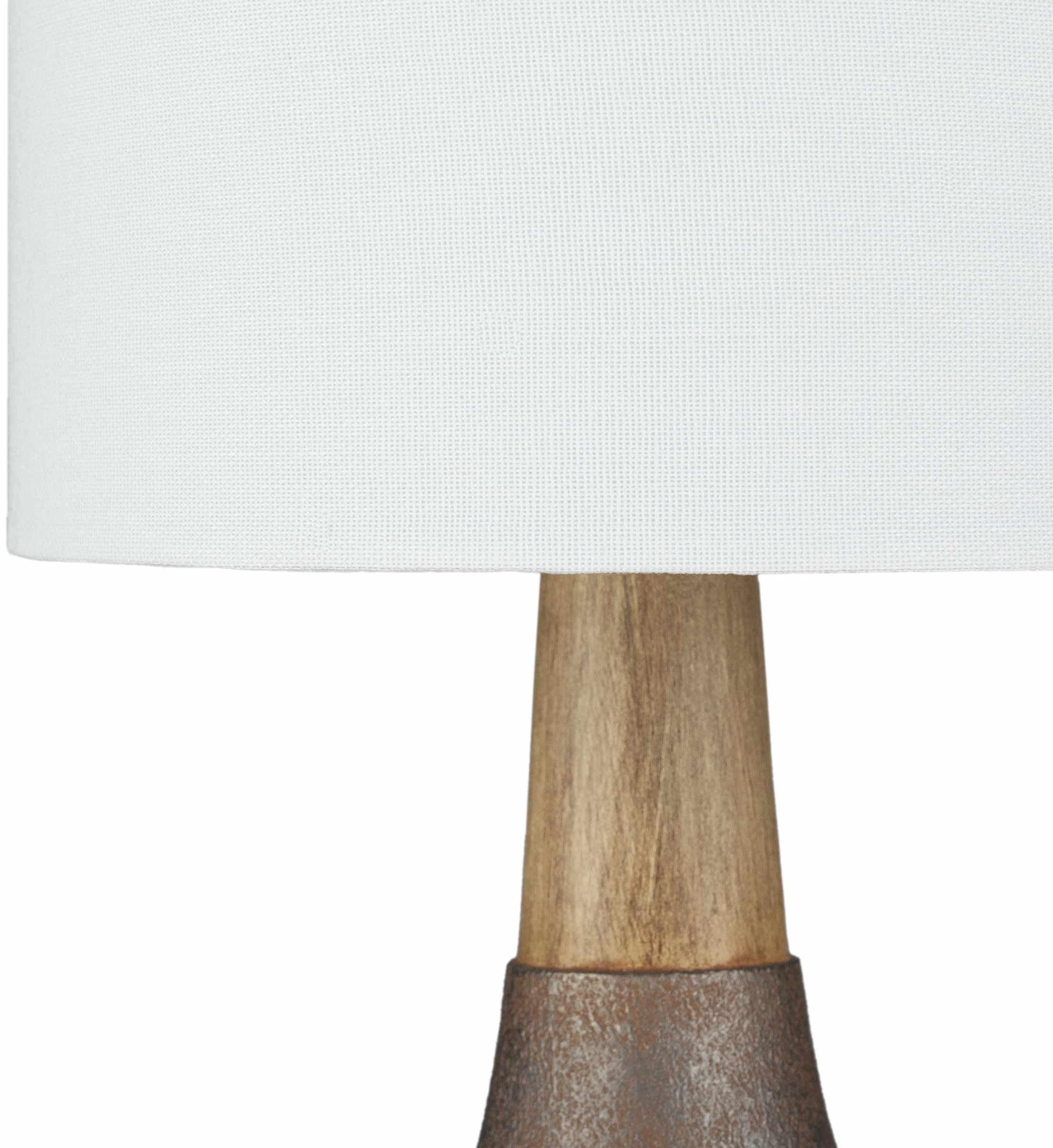 Kumlu Ribbed Ceramic White Table Lamp - PRHOMZ
