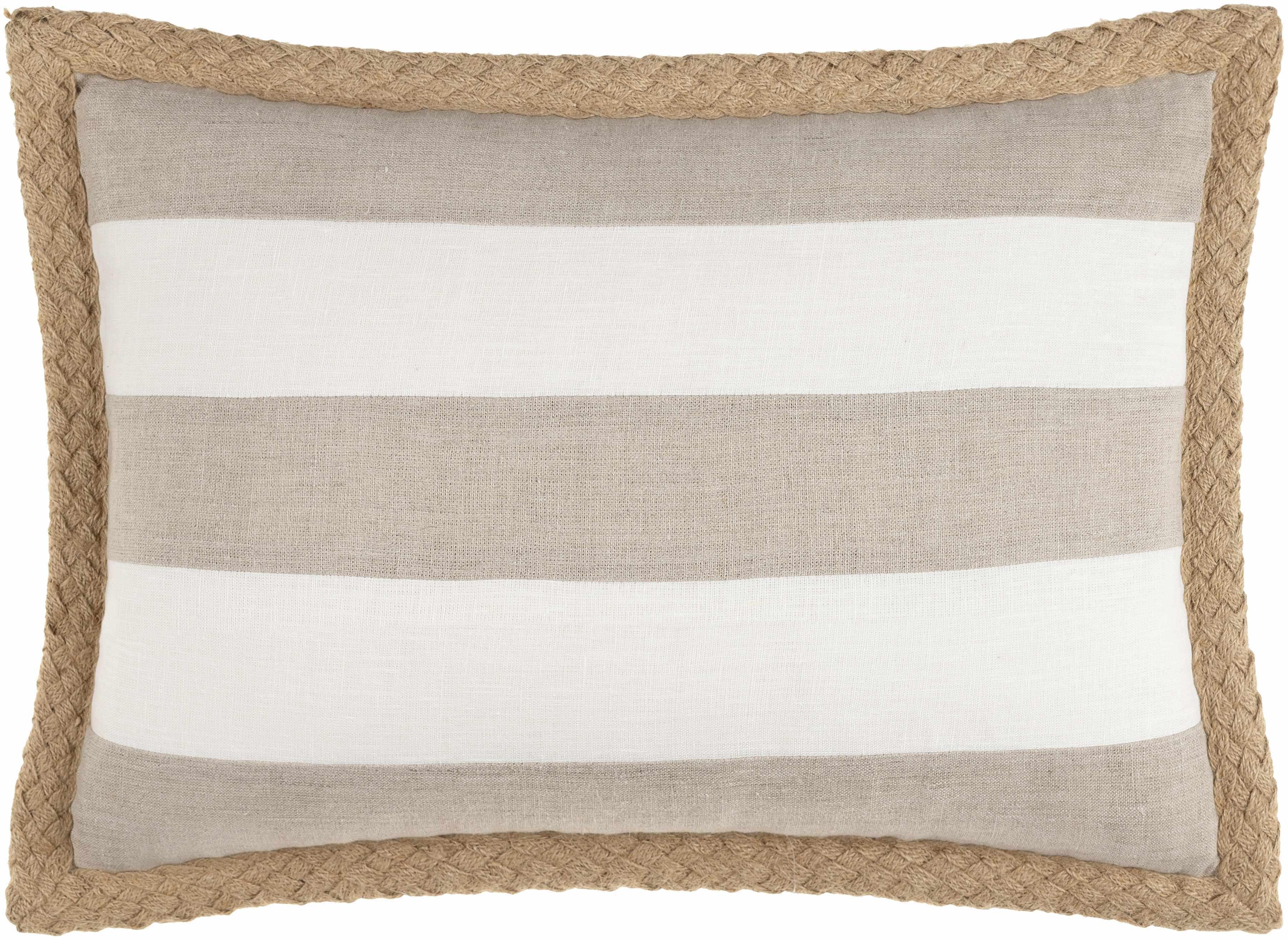 Kuri Beige Striped Lumbar Pillow - Clearance - PRHOMZ