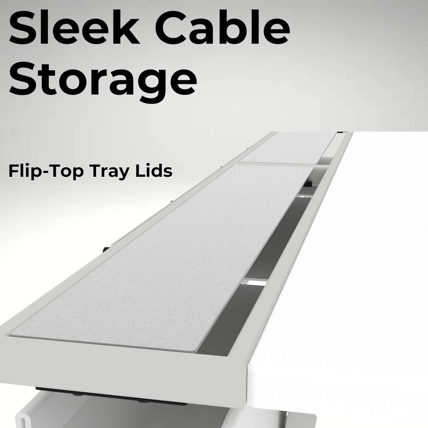 Large Gaming Desk with Pegboard and Cable Management