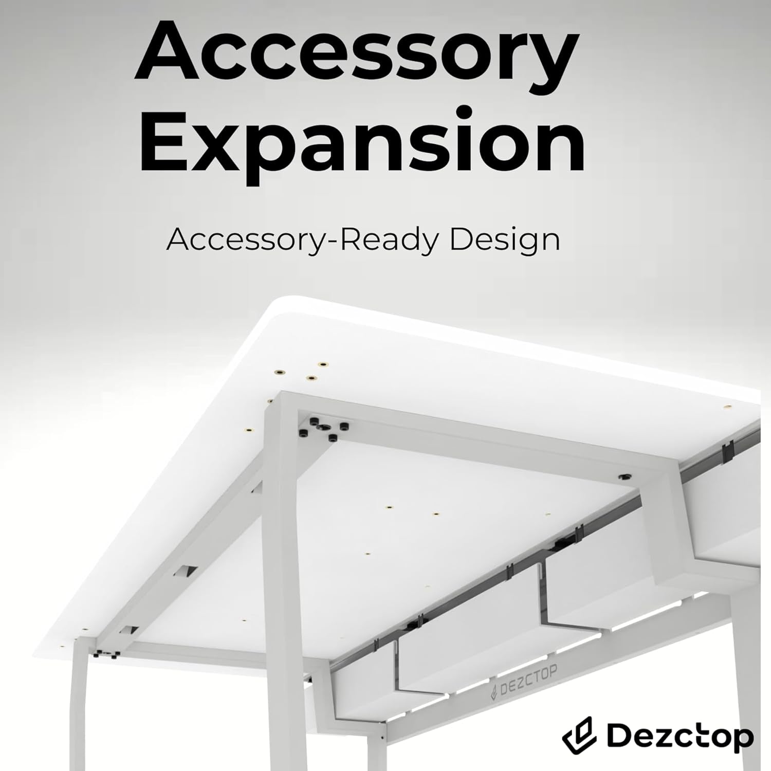 Large Gaming Desk with Pegboard and Cable Management