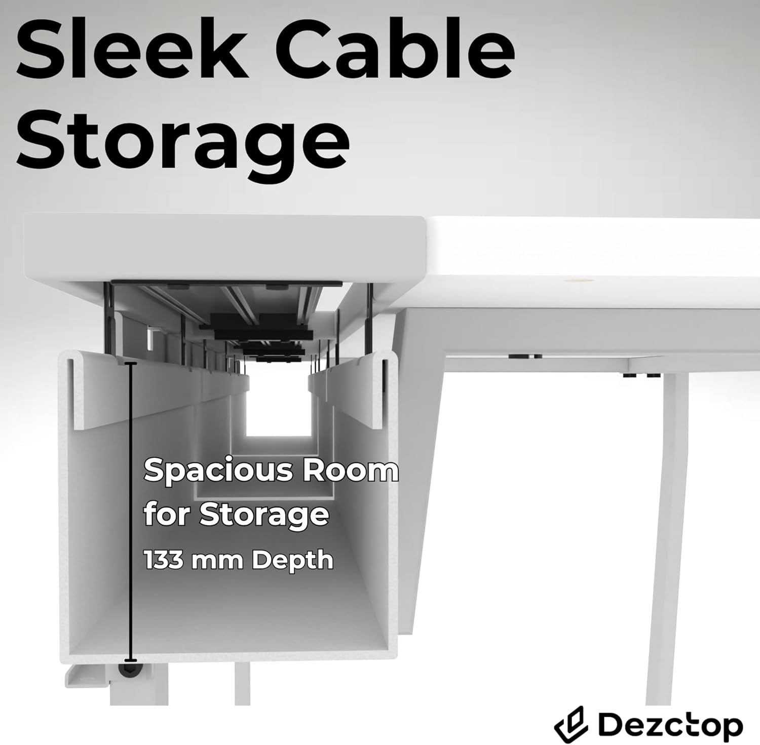 Large Gaming Desk with Pegboard and Cable Management