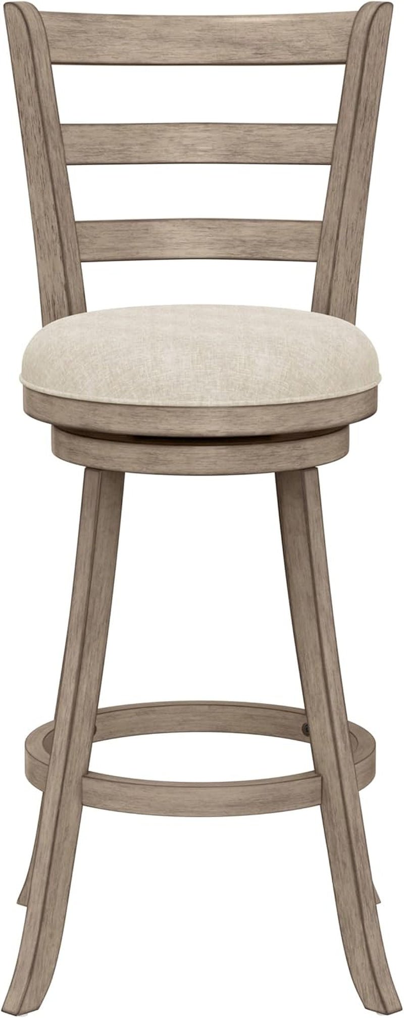 Laymon Modern Wood Bar Height Swivel Stool Gray Brown