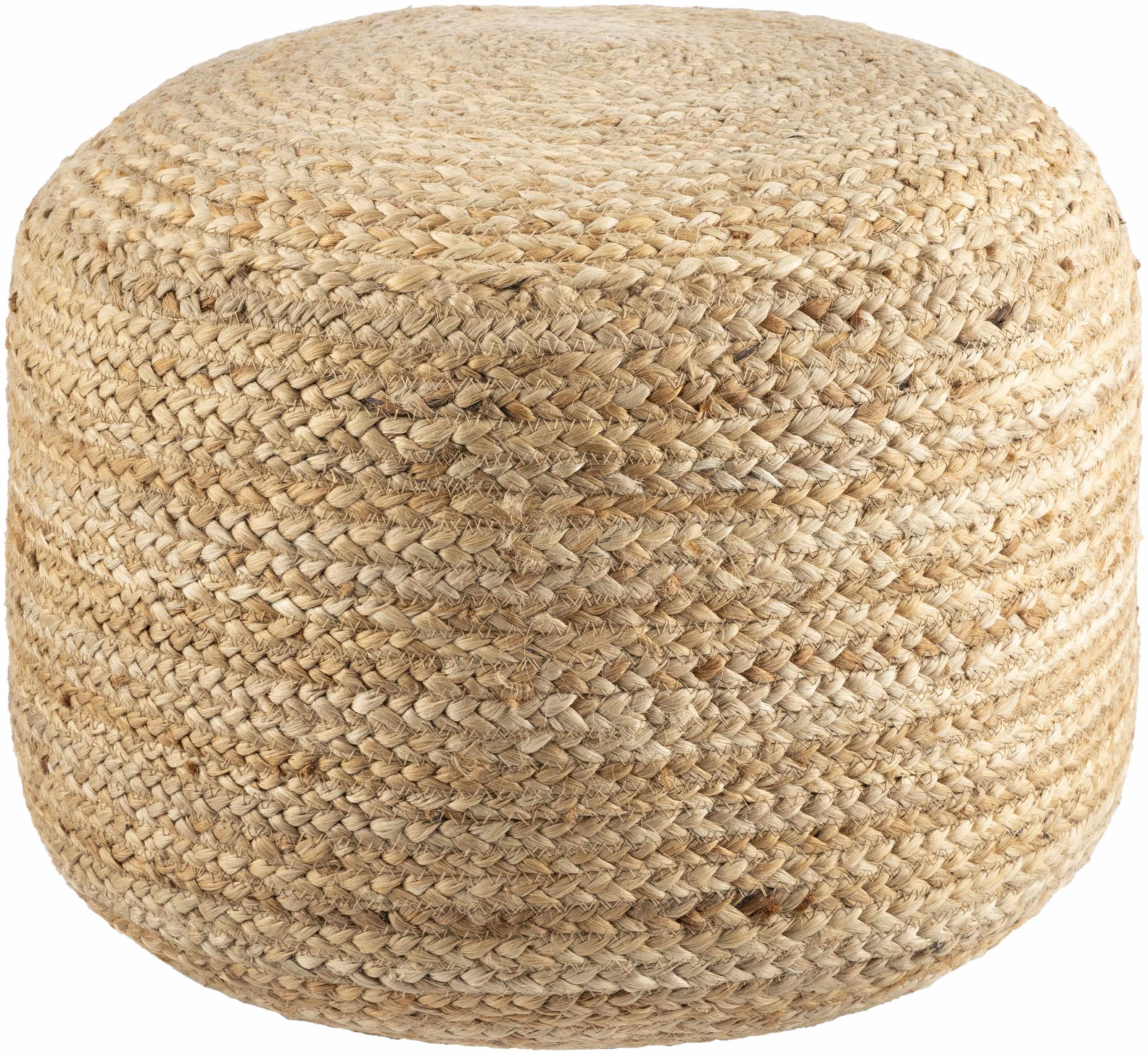 Lavertezzo Knitted Beige Cotton Pouf-0
