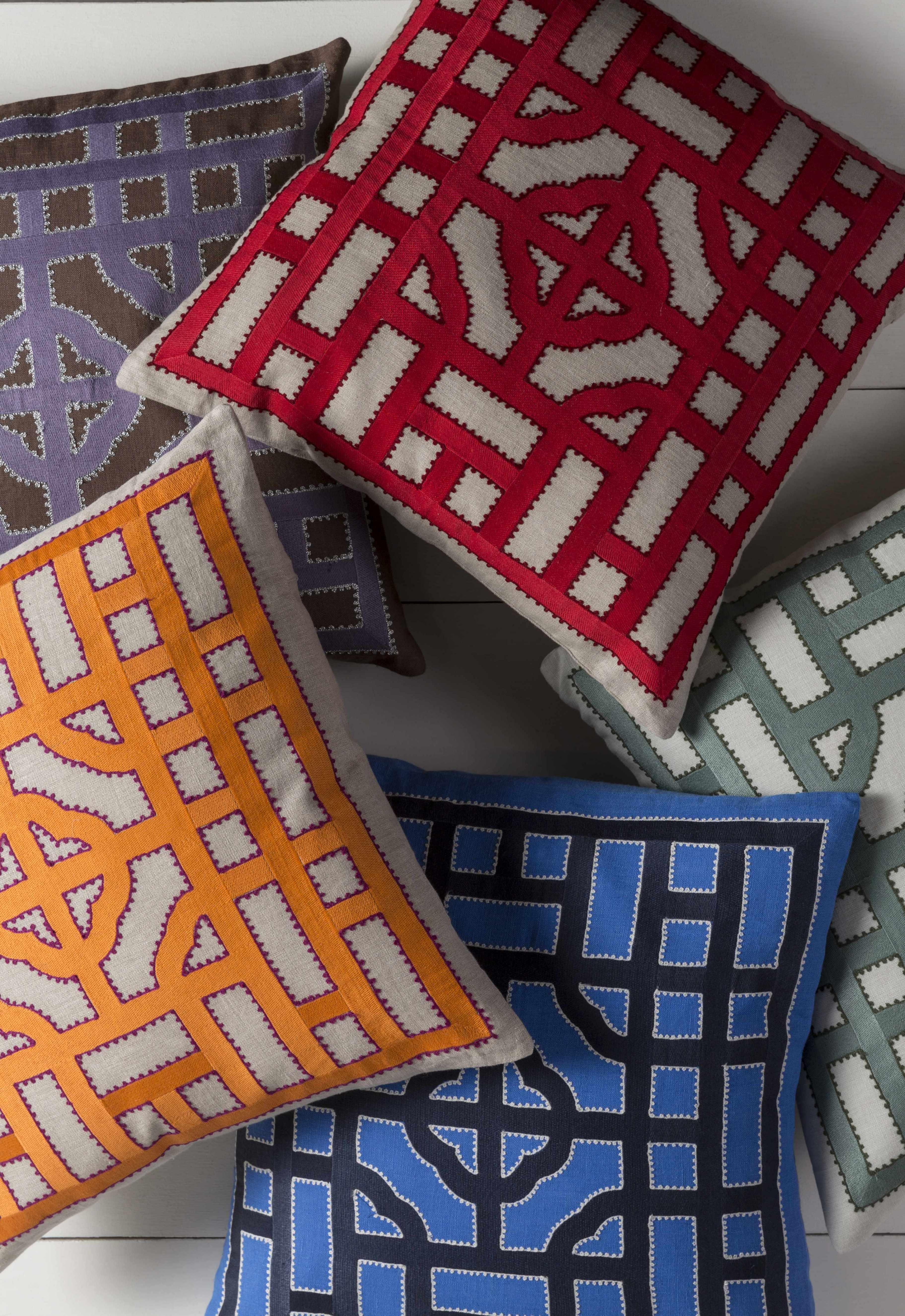 Elkatawa Orange Geometric Square Throw Pillow - Clearance - PRHOMZ