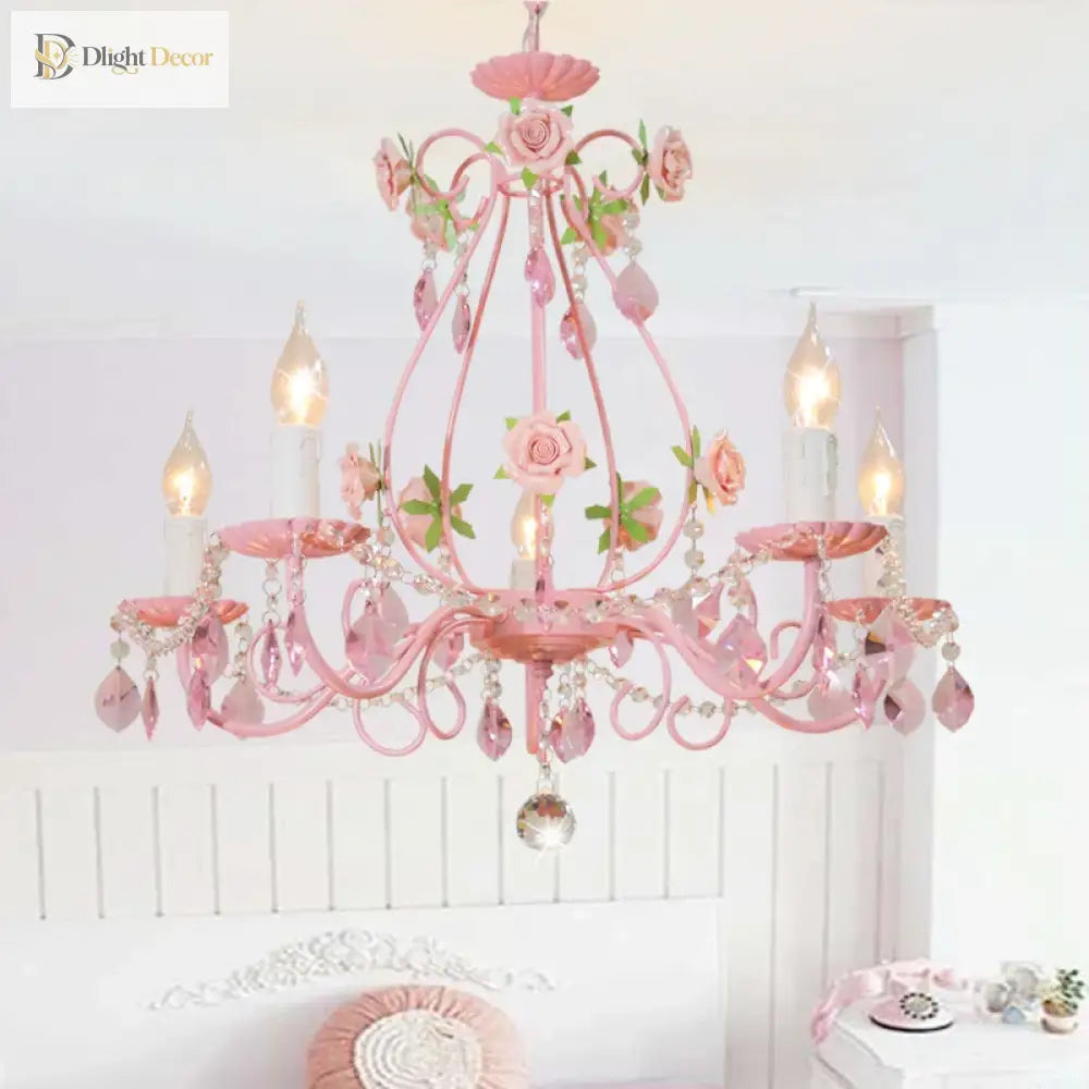 LED Crystal Ceramic Chandelier | Dining Room Home Lighting