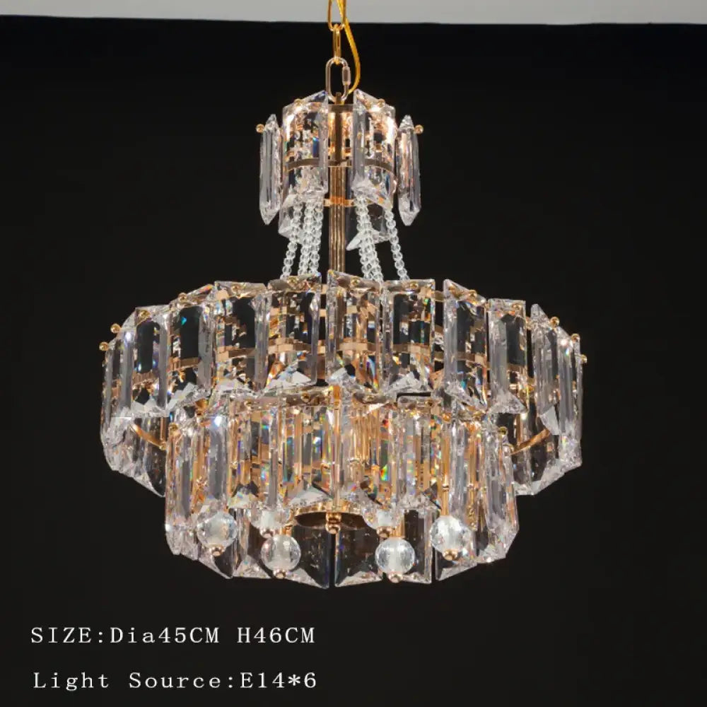 LED Crystal Gold Chandelier | Living Room Home Lighting