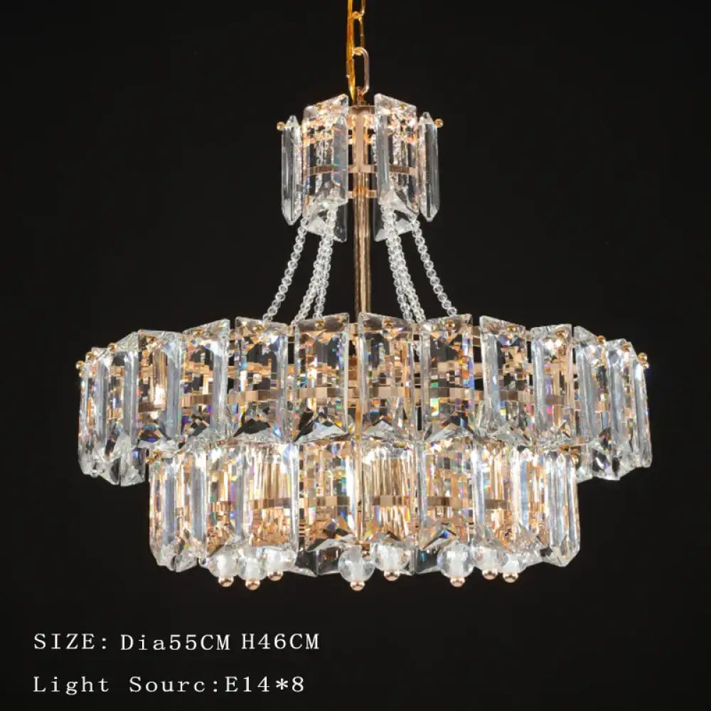 LED Crystal Gold Chandelier | Living Room Home Lighting
