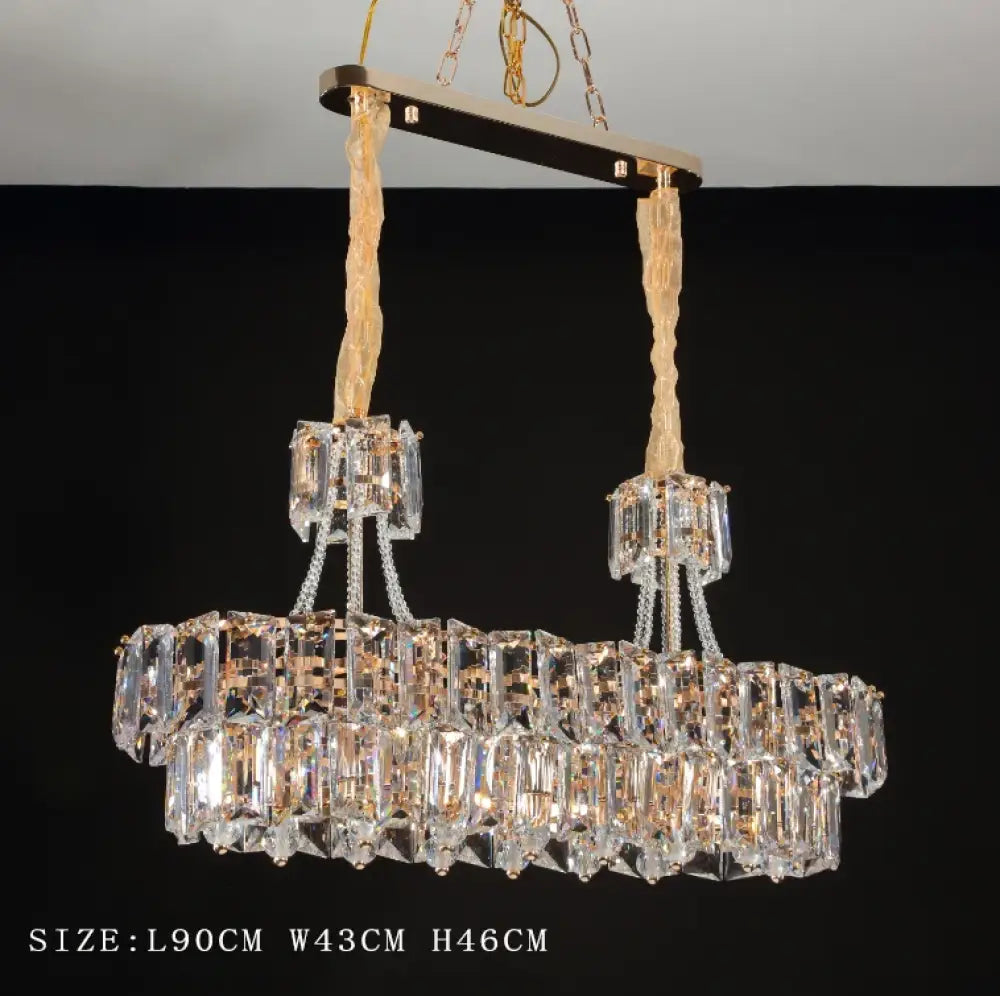 LED Crystal Gold Chandelier | Living Room Home Lighting