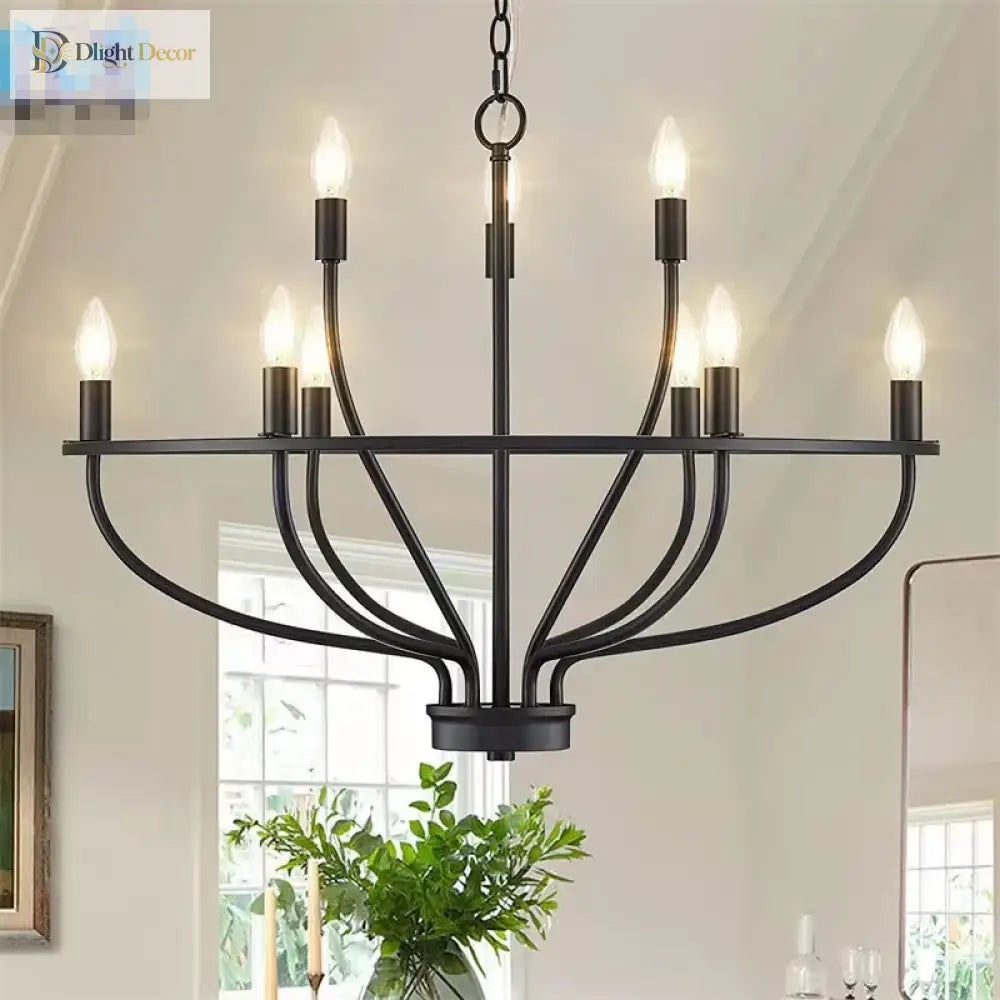 LED Industrial Chandelier | Modern Dining Room Lighting