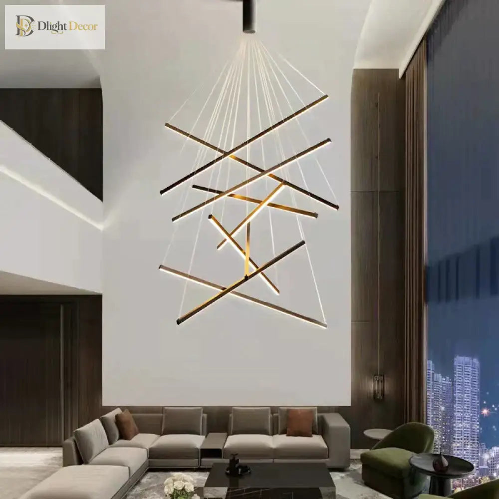 LED Modern Black Chandelier | Hallway & Entry Lighting