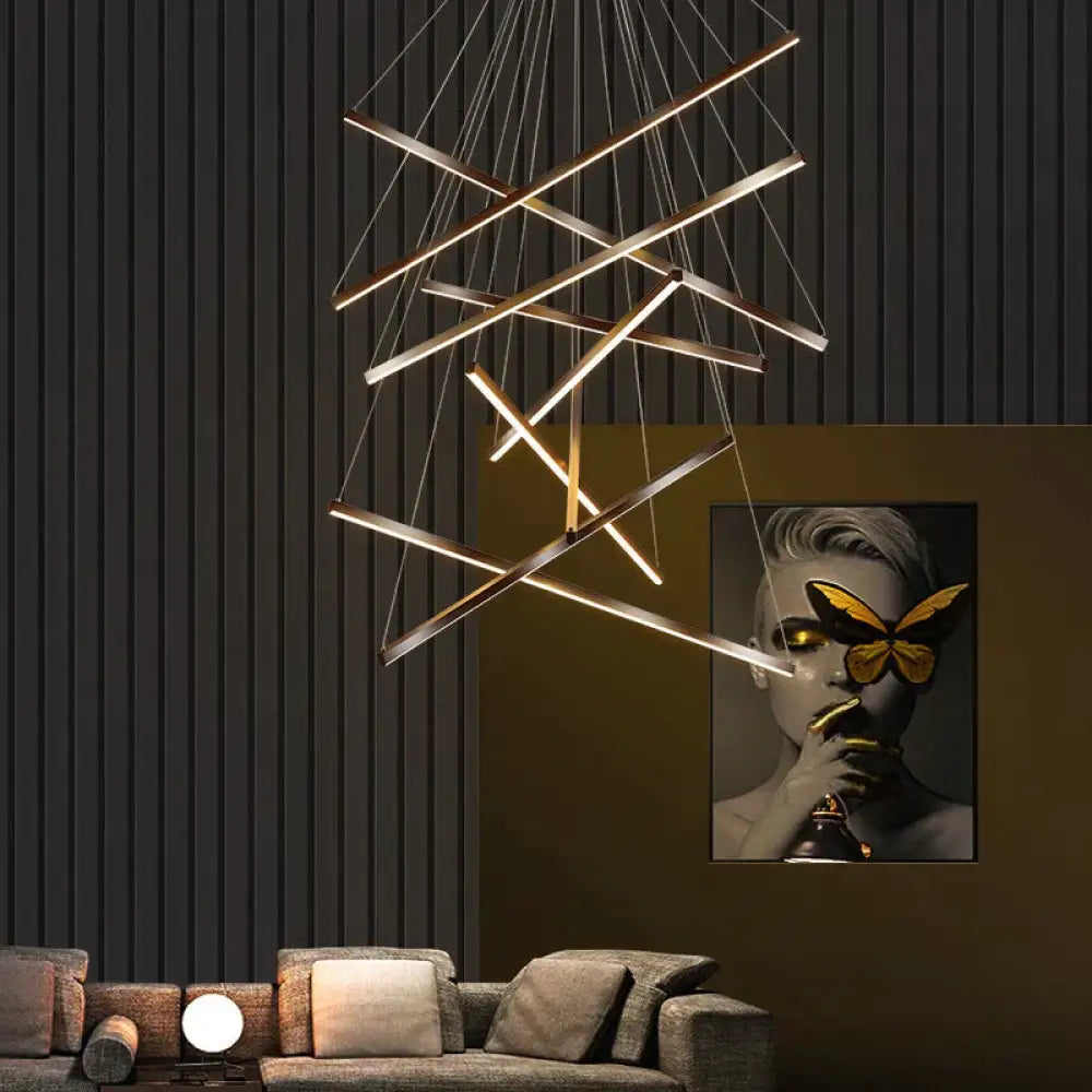 LED Modern Black Chandelier | Hallway & Entry Lighting