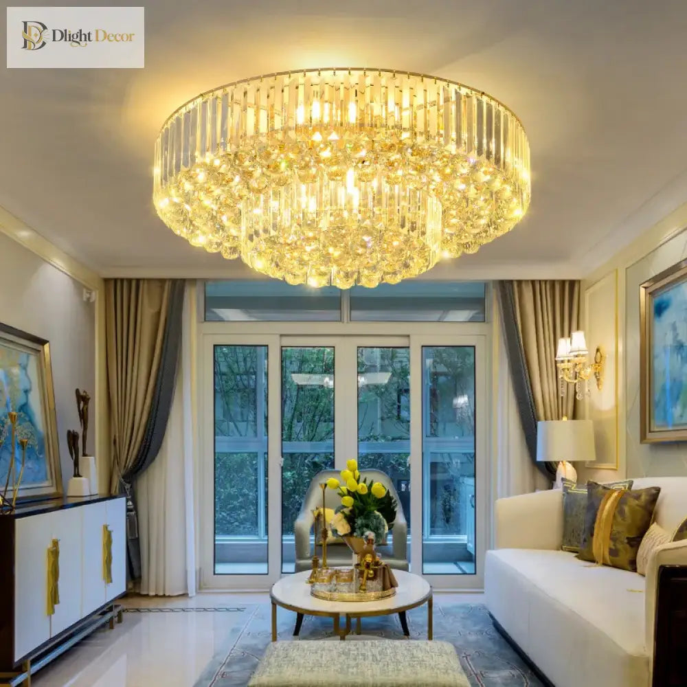 LED Modern Crystal Ceiling Light | Dining Room Lighting