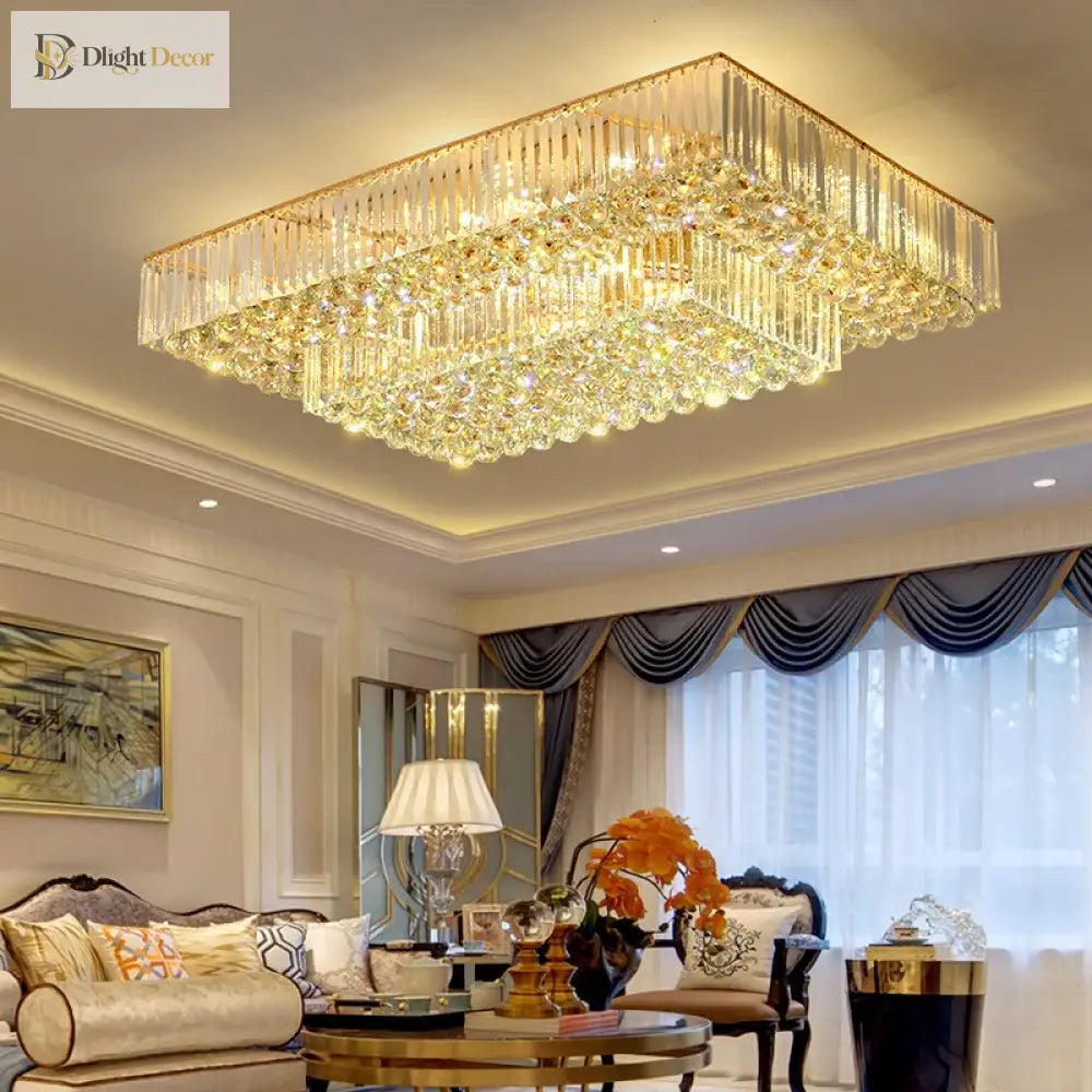 LED Modern Crystal Ceiling Light | Dining Room Lighting