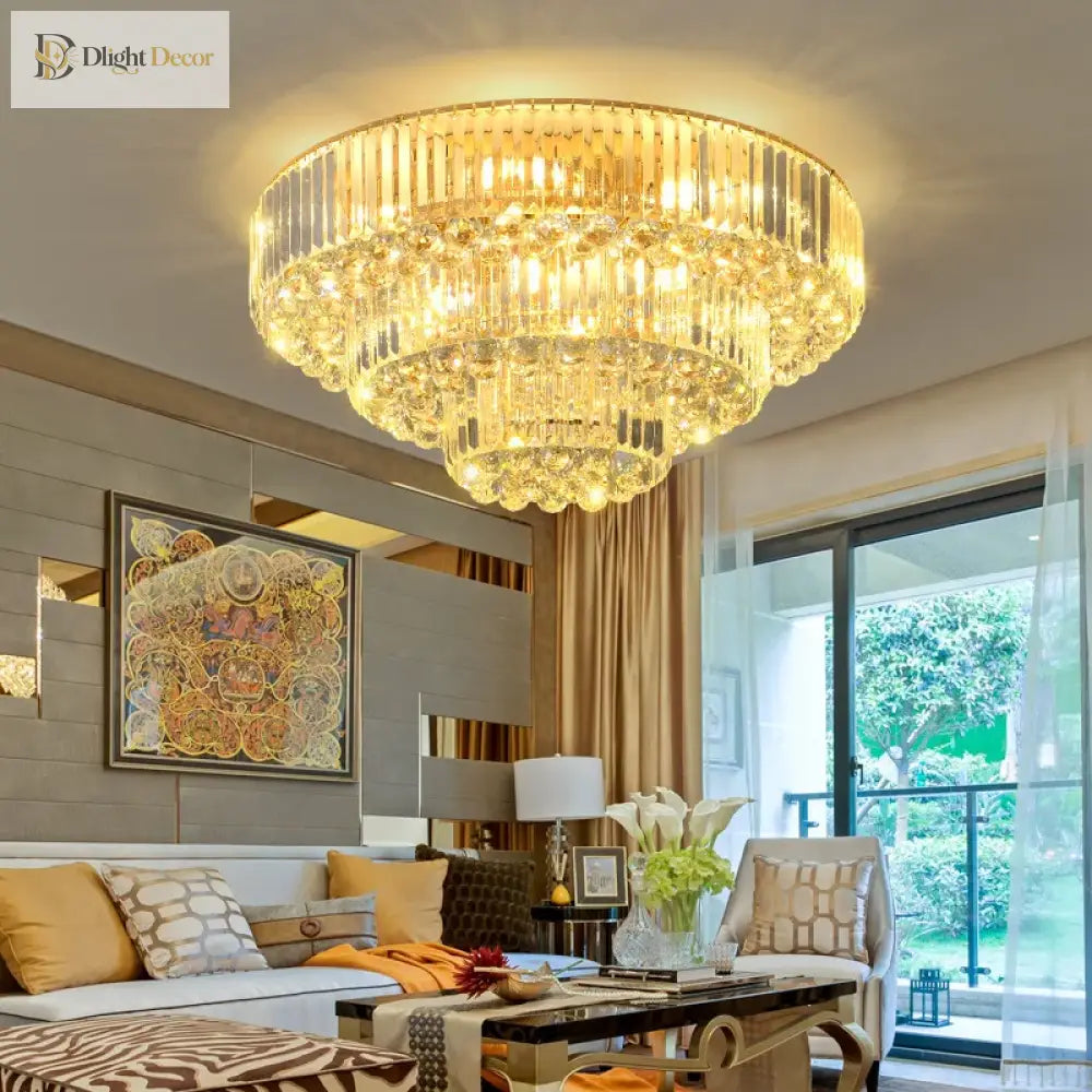 LED Modern Crystal Ceiling Light | Dining Room Lighting