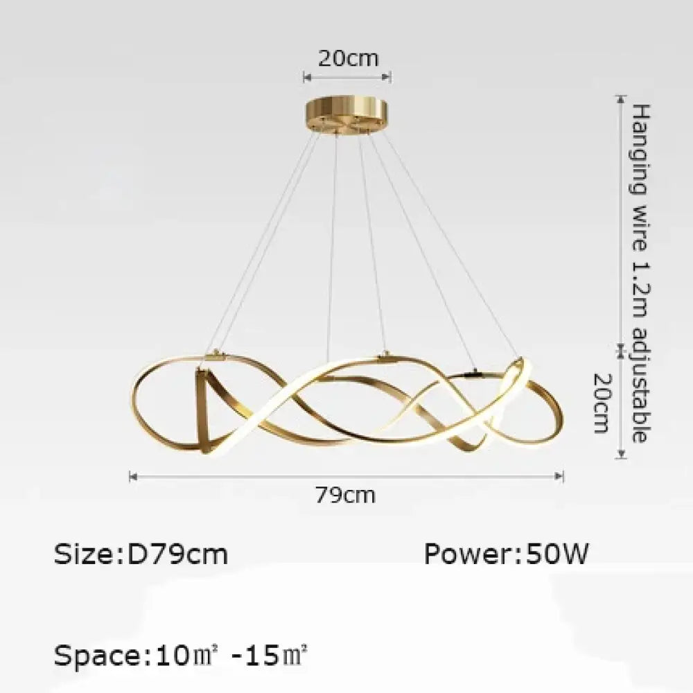 LED Modern Gold Chandelier | Dining Room Home Lighting