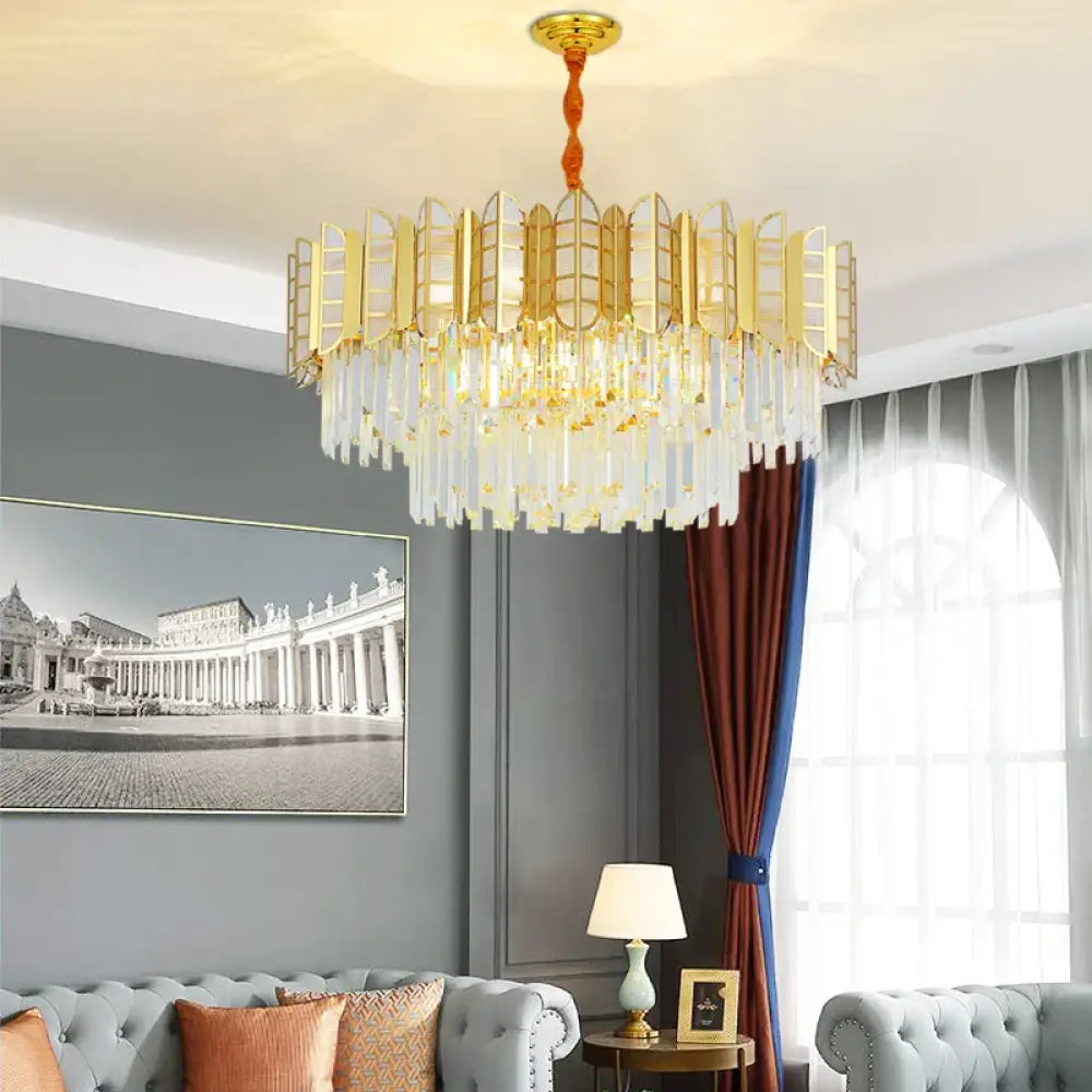 LED Stainless Crystal Chandelier | Dining Room Lighting