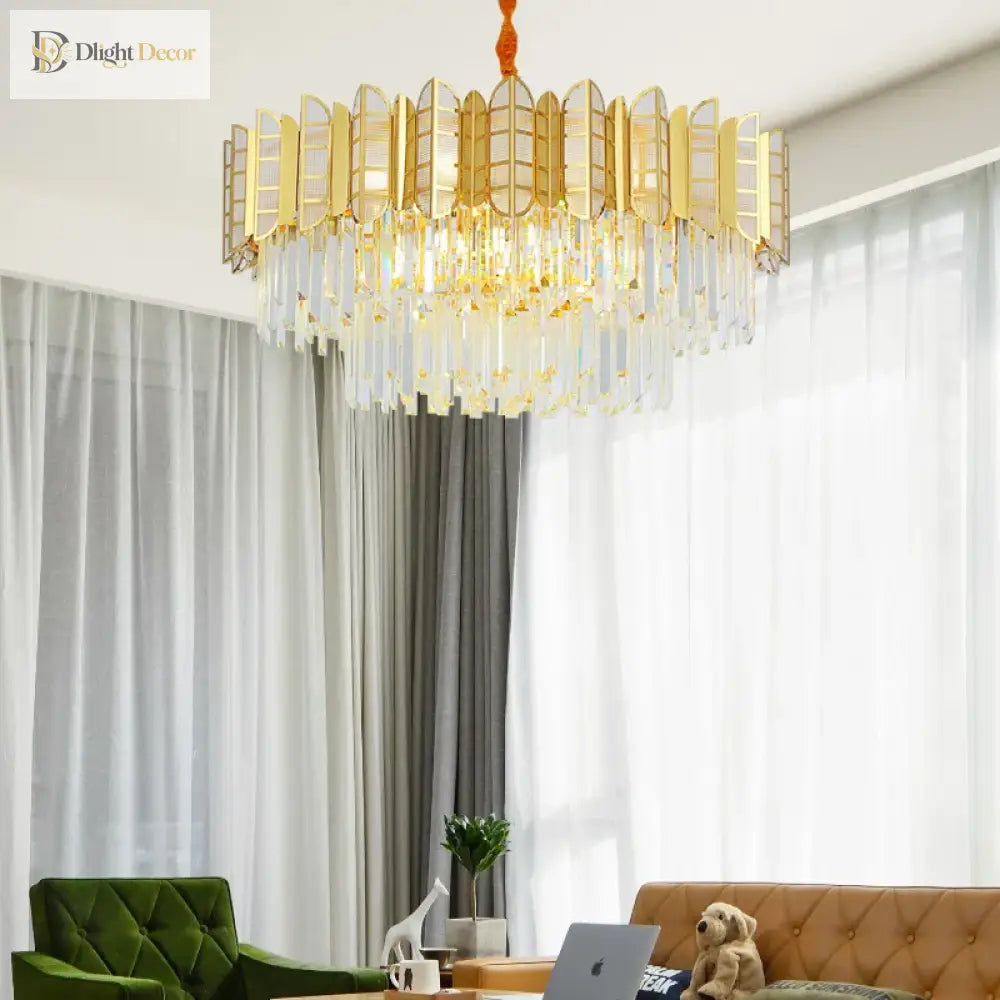 LED Stainless Crystal Chandelier | Dining Room Lighting