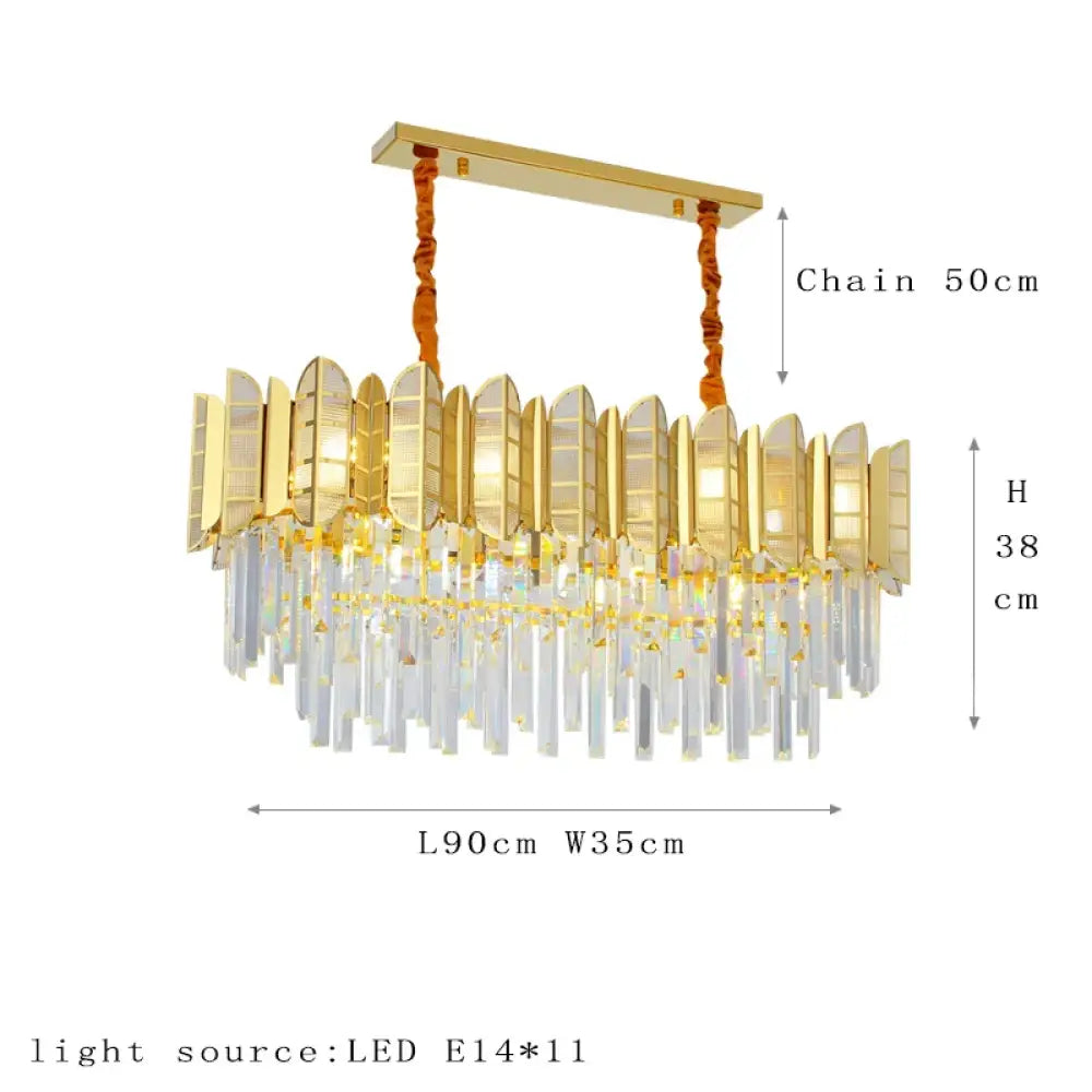 LED Stainless Crystal Chandelier | Dining Room Lighting