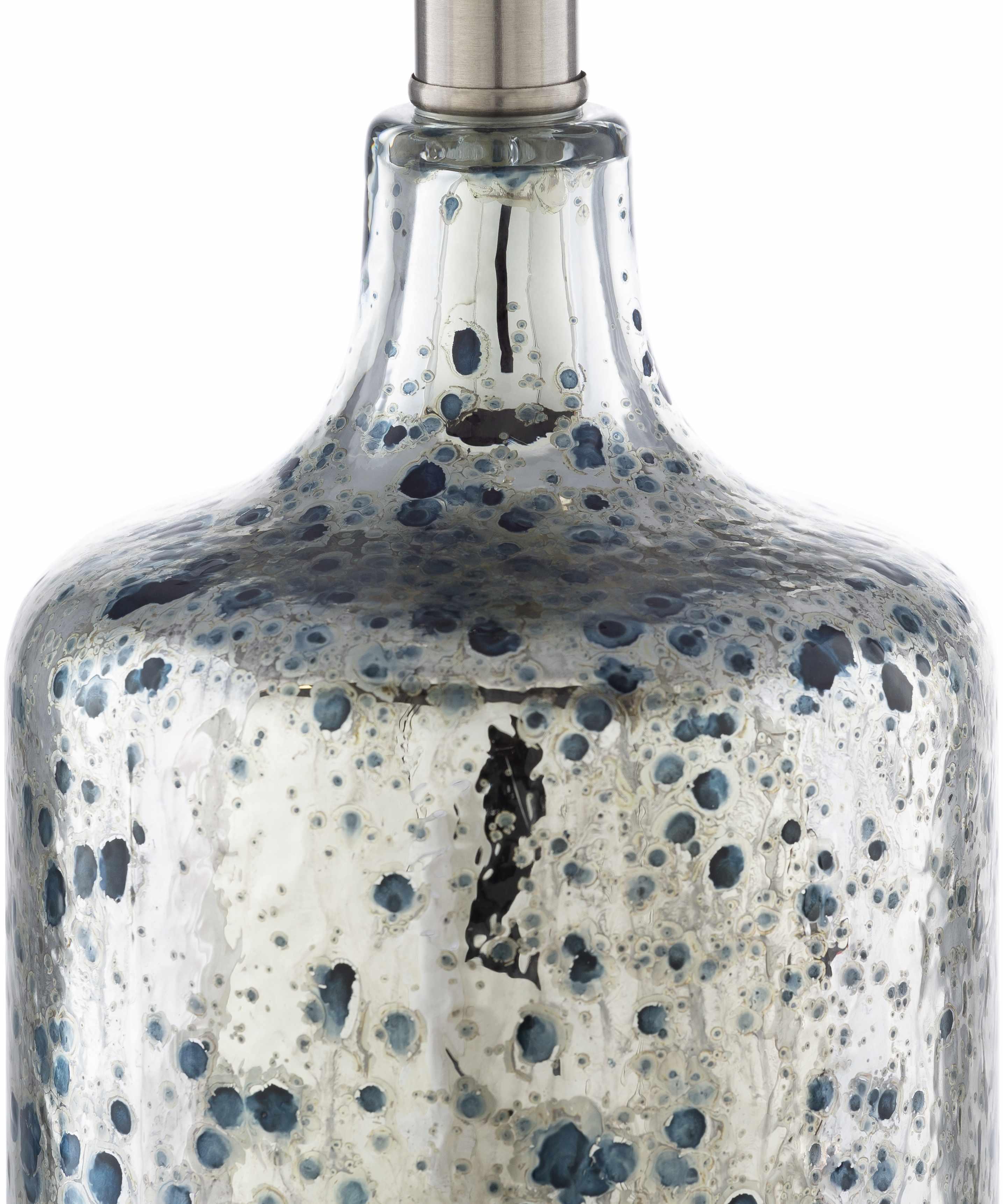 Lentner Ribbed White Ceramic Table Lamp - PRHOMZ