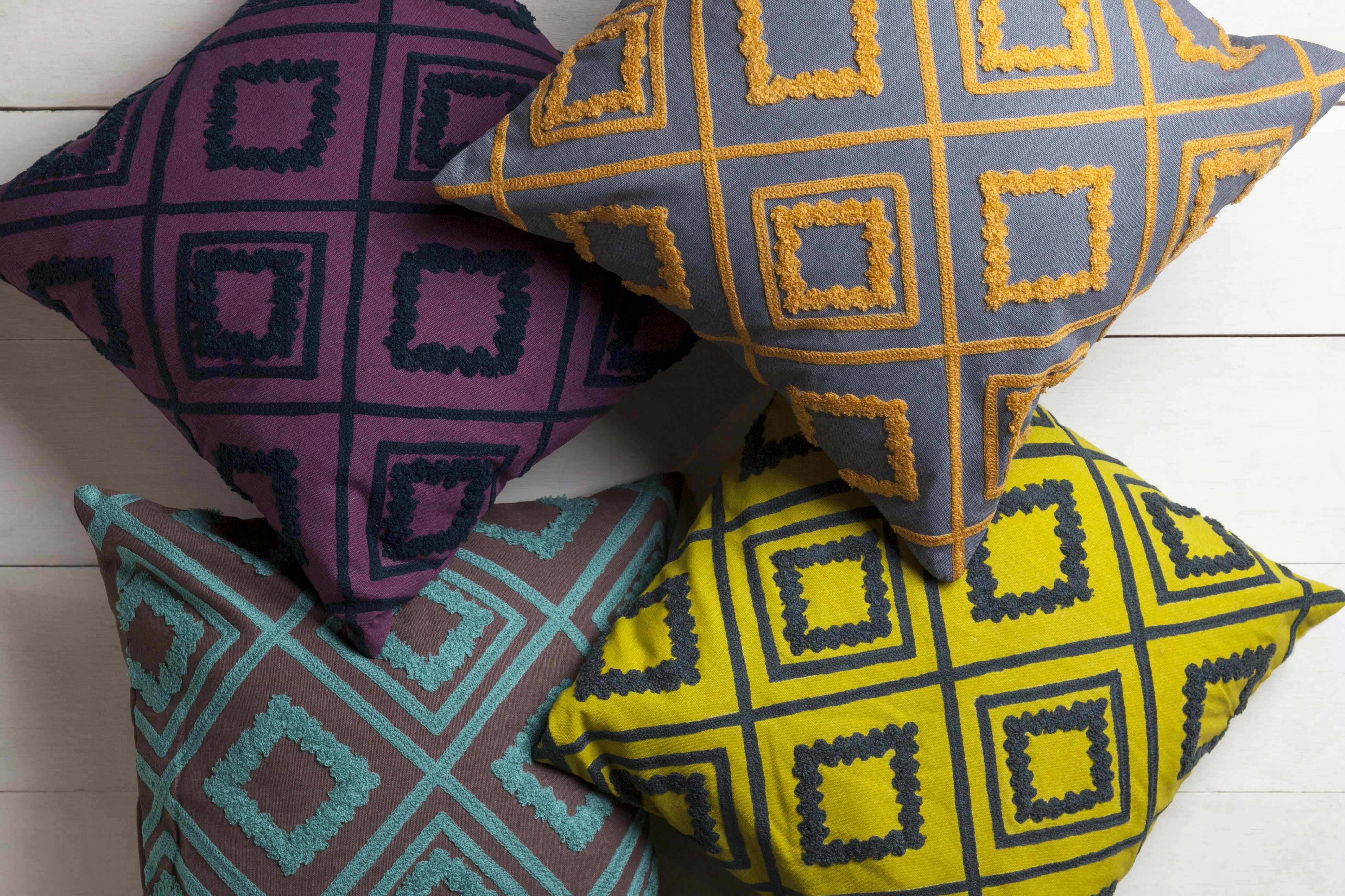 Camblesforth Purple Throw Pillow - Clearance-1