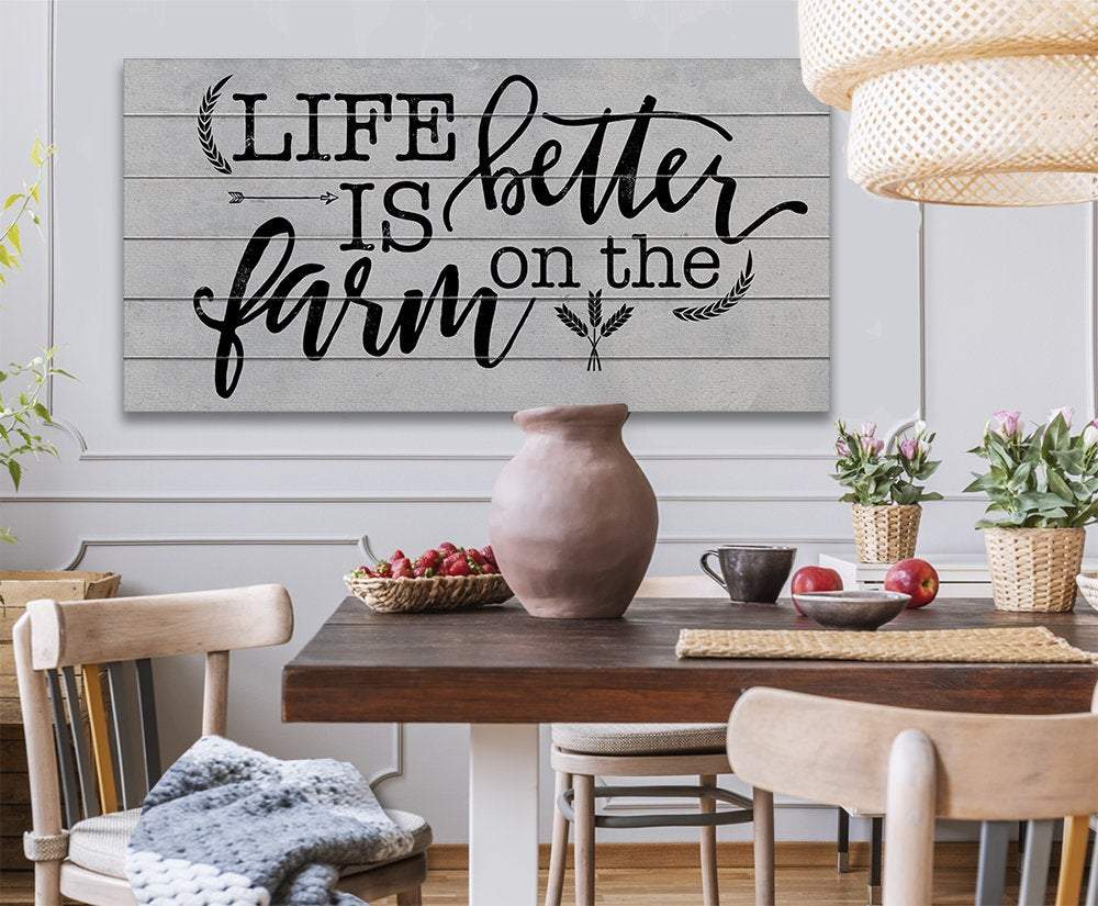 Life Is Better On The Farm - Canvas