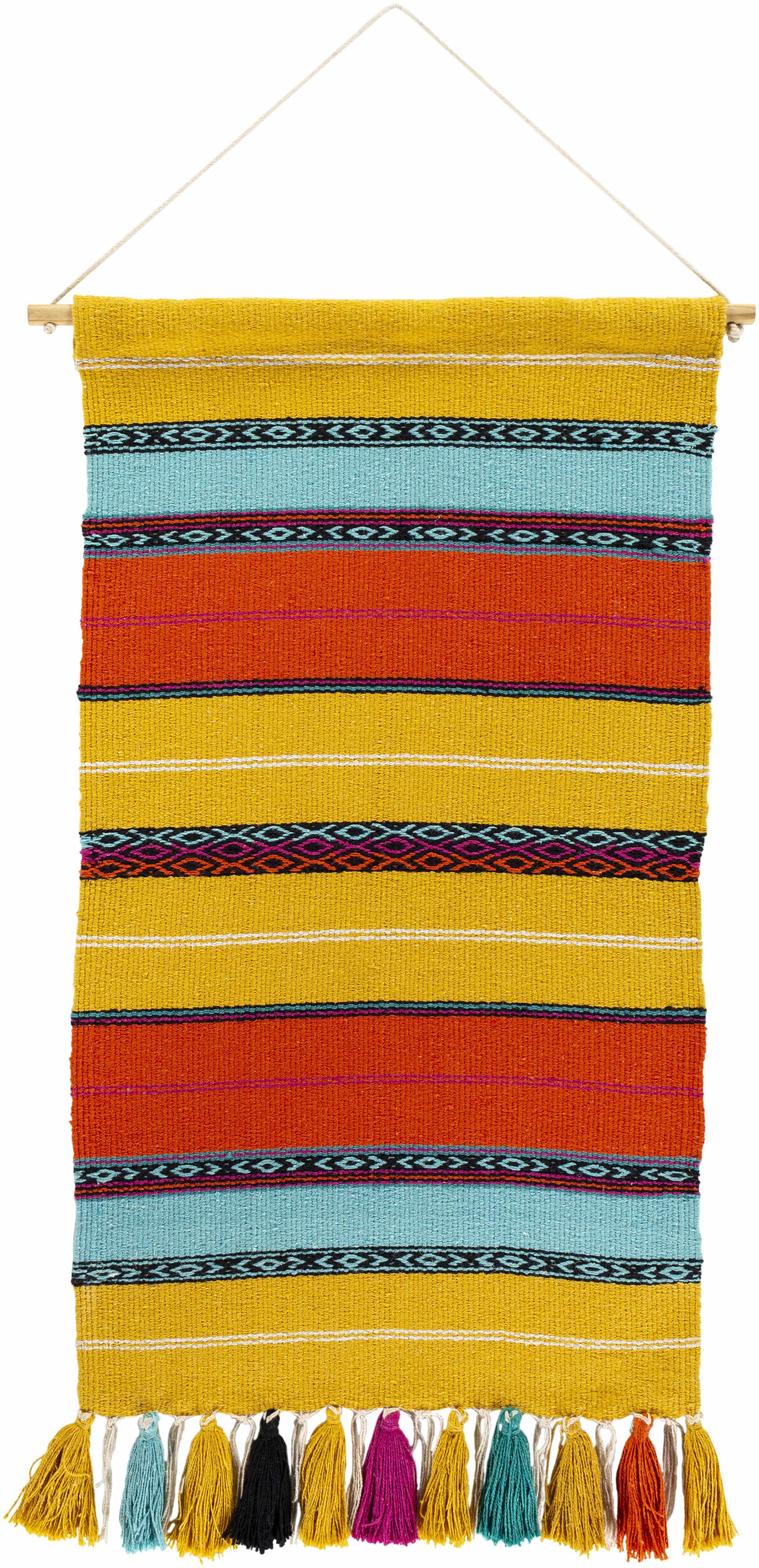 Ligaya Colorful Striped Bohemian Wall Hanging - PRHOMZ