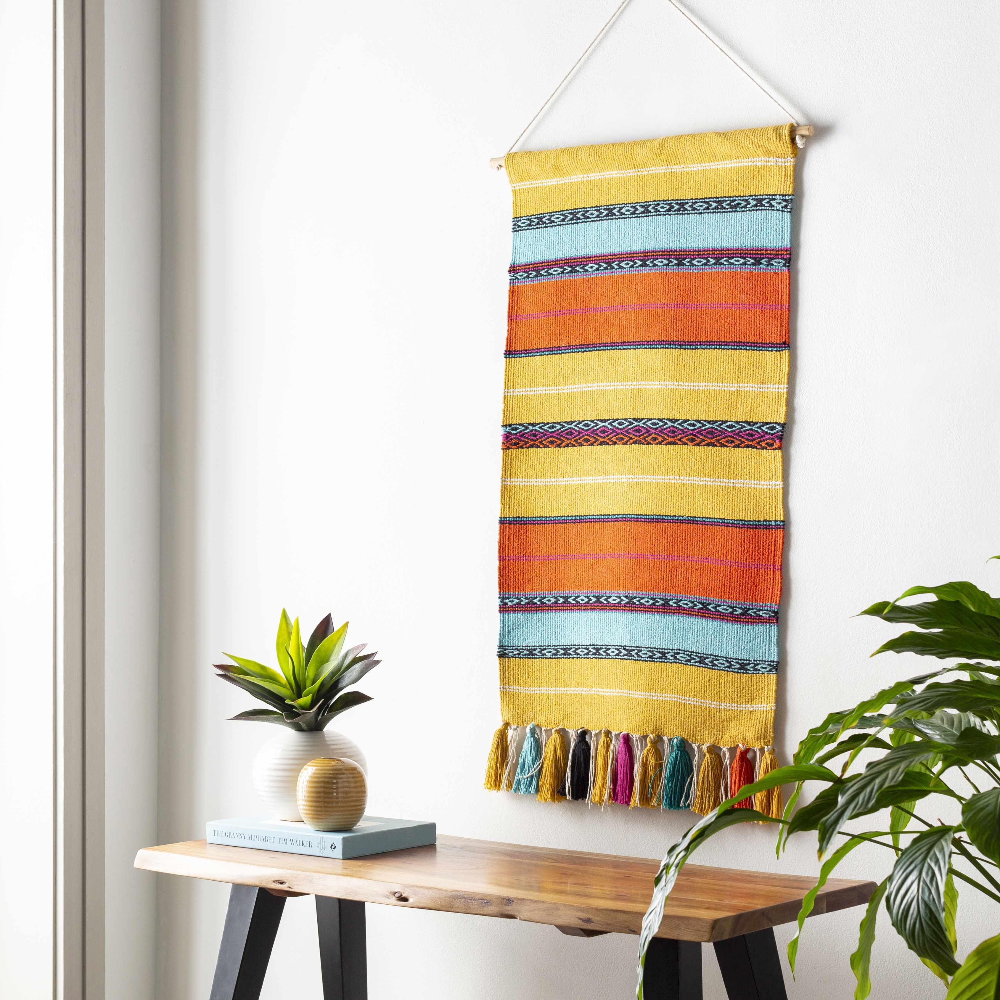Ligaya Colorful Striped Bohemian Wall Hanging - PRHOMZ