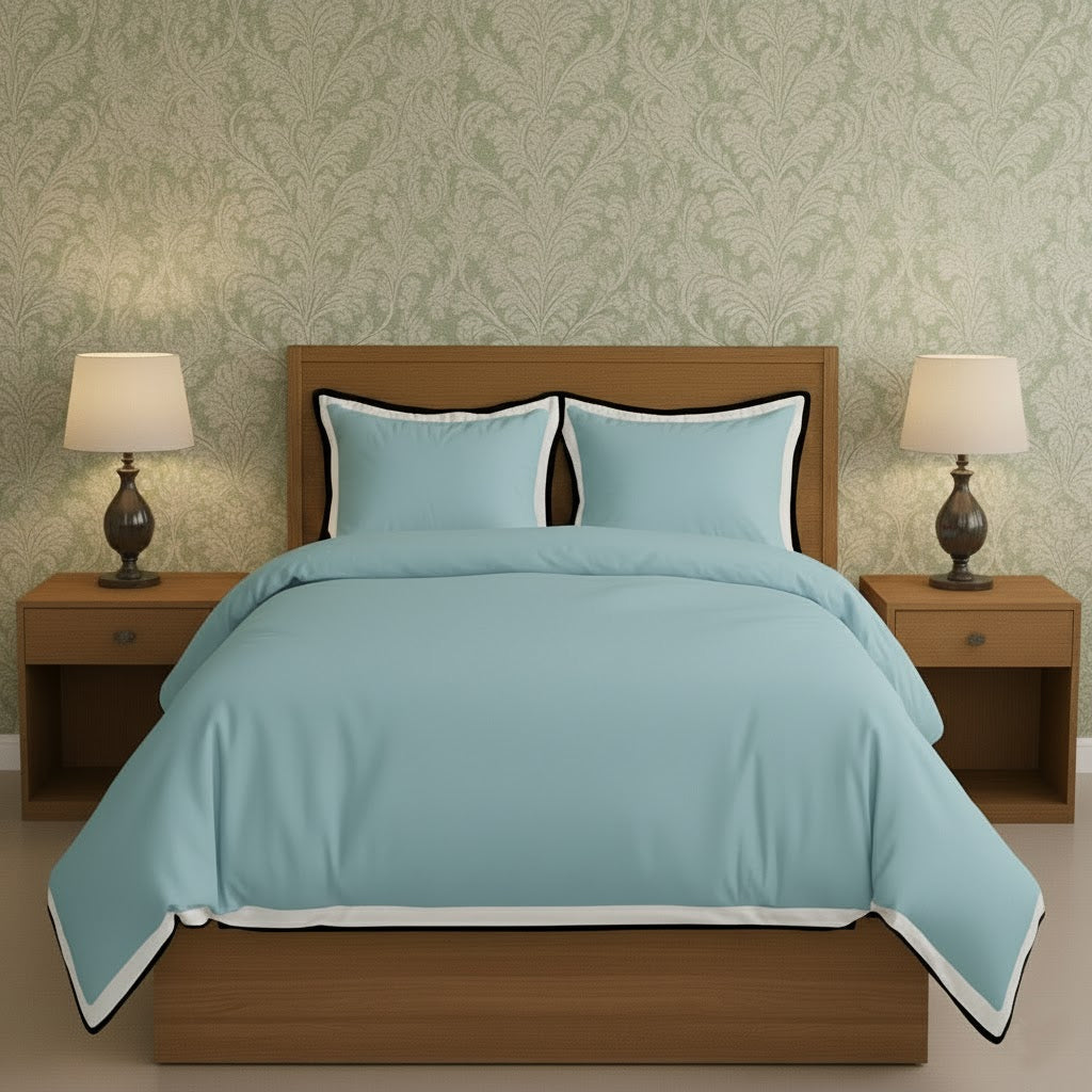 Black & White Border Frame Duvet Cover Set