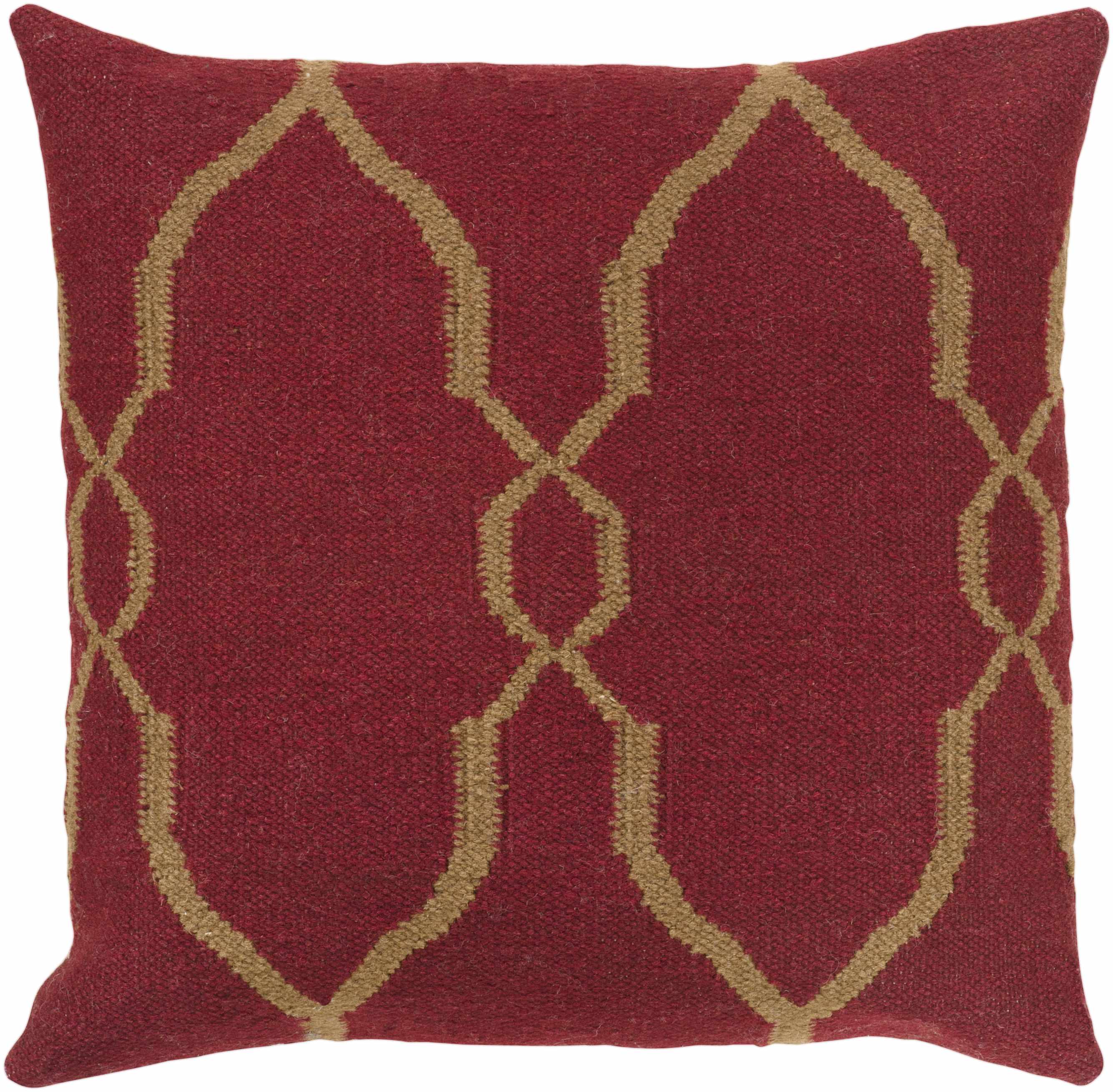 Linfield Red Geometric Accent Pillow - Clearance-1