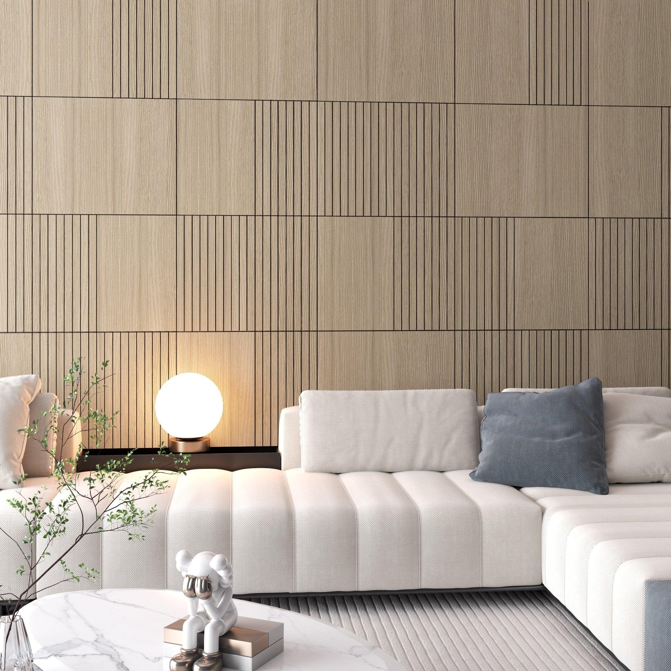 Light Wood 3D Wall Panels - PRHOMZ